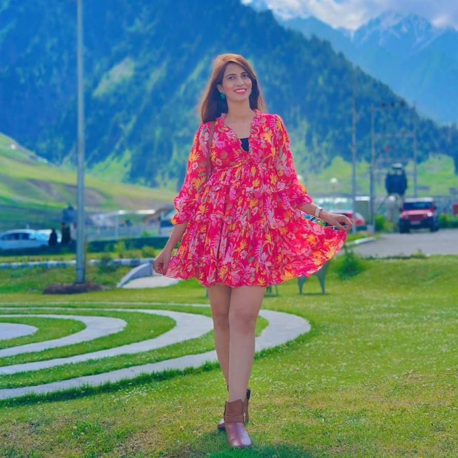 Floral Firecracker Printed Dress