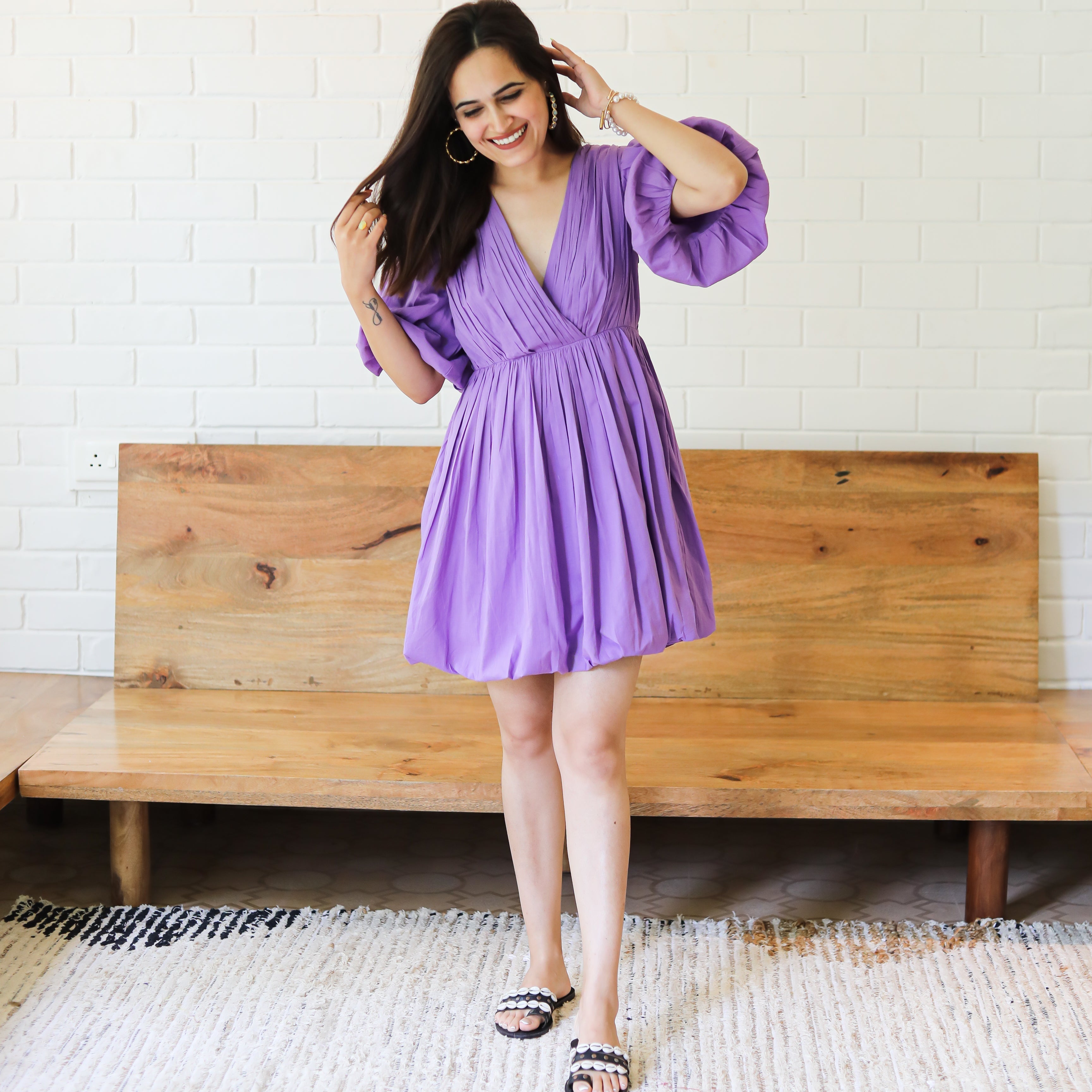 English Lavender Cotton Dress