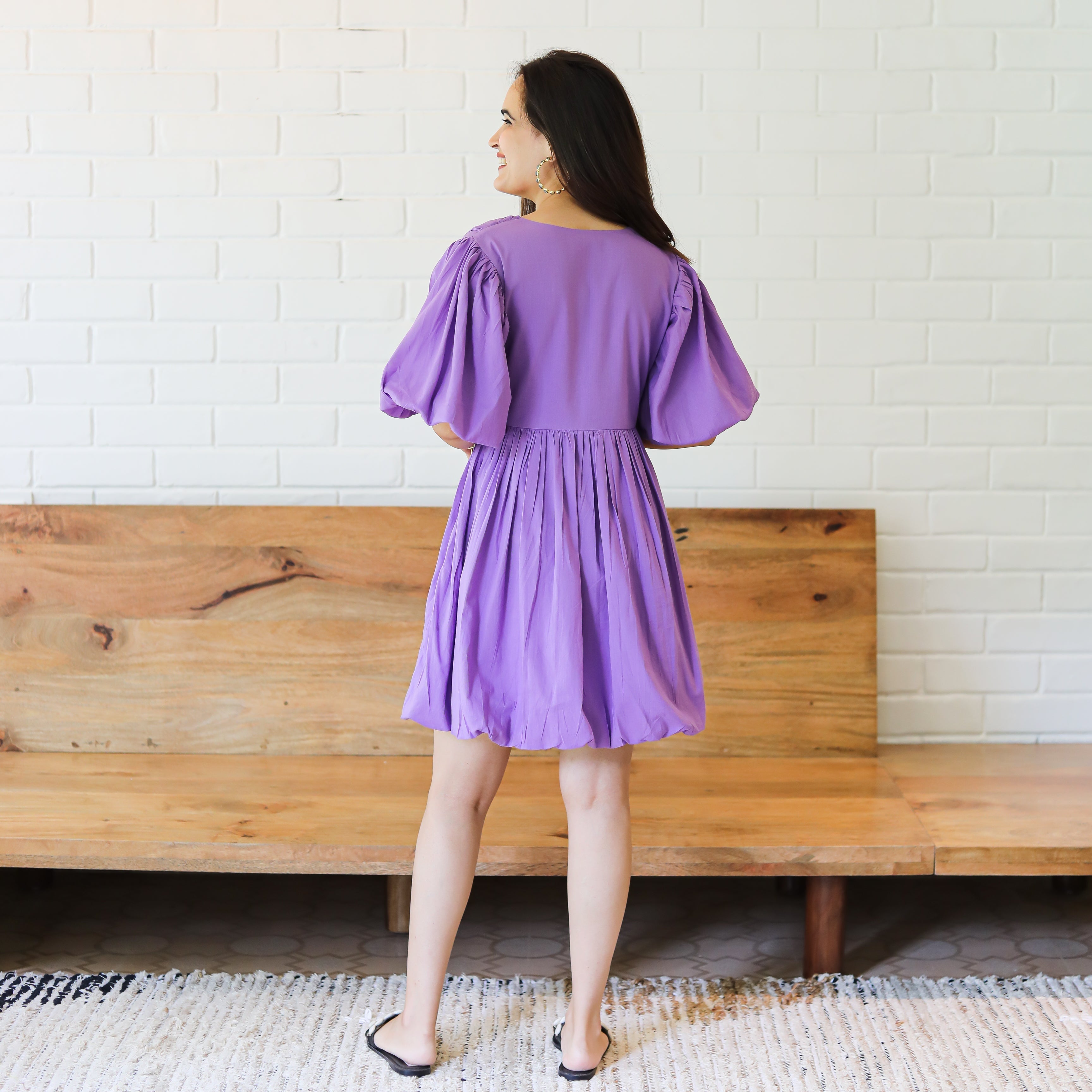 English Lavender Cotton Dress