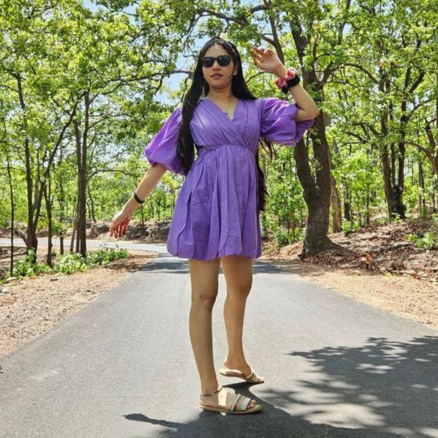 English Lavender Cotton Dress