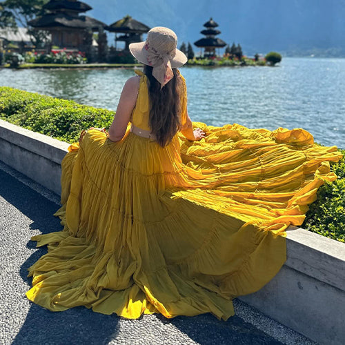 Spicy Mustard Long Dress