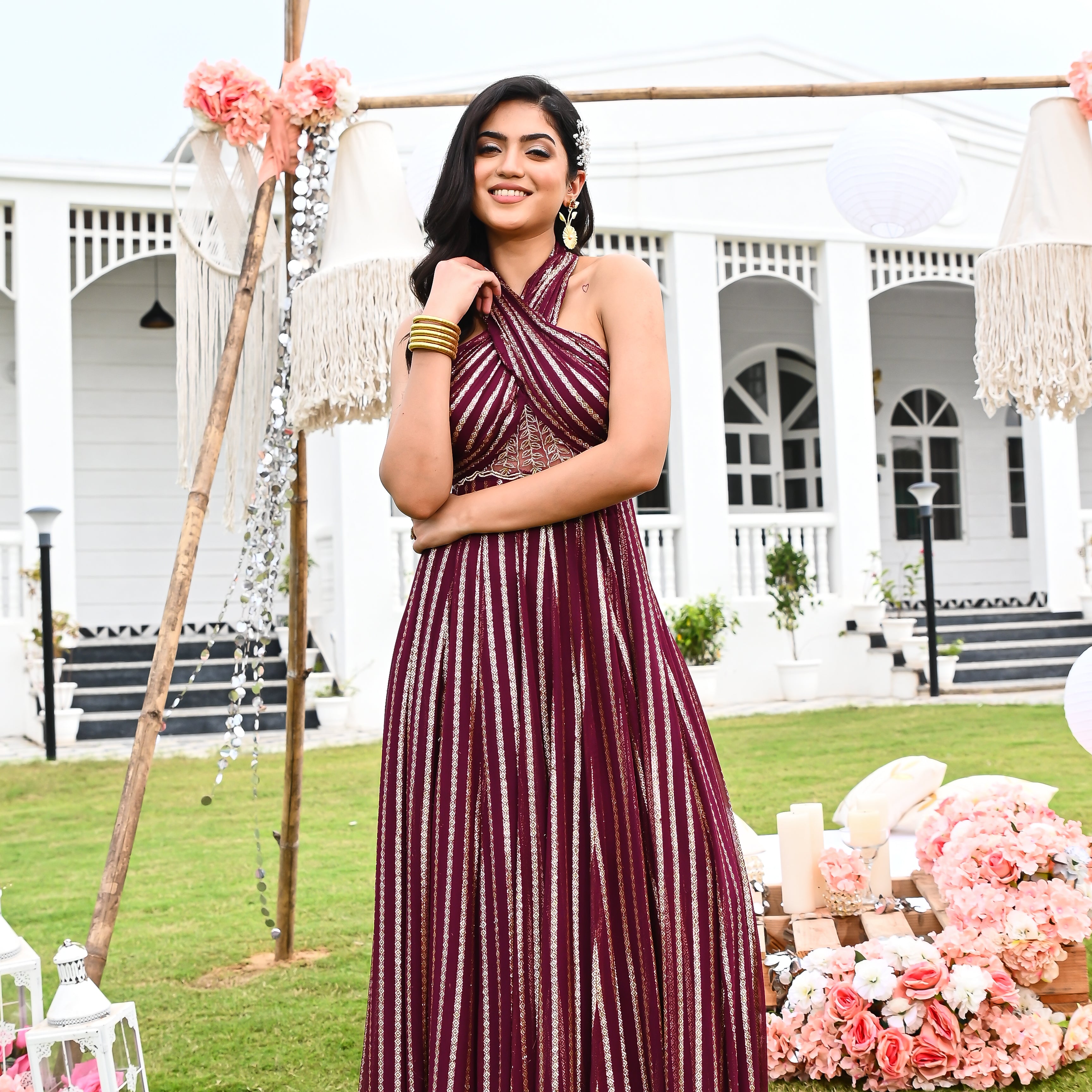 Stardust Violet Long Dress