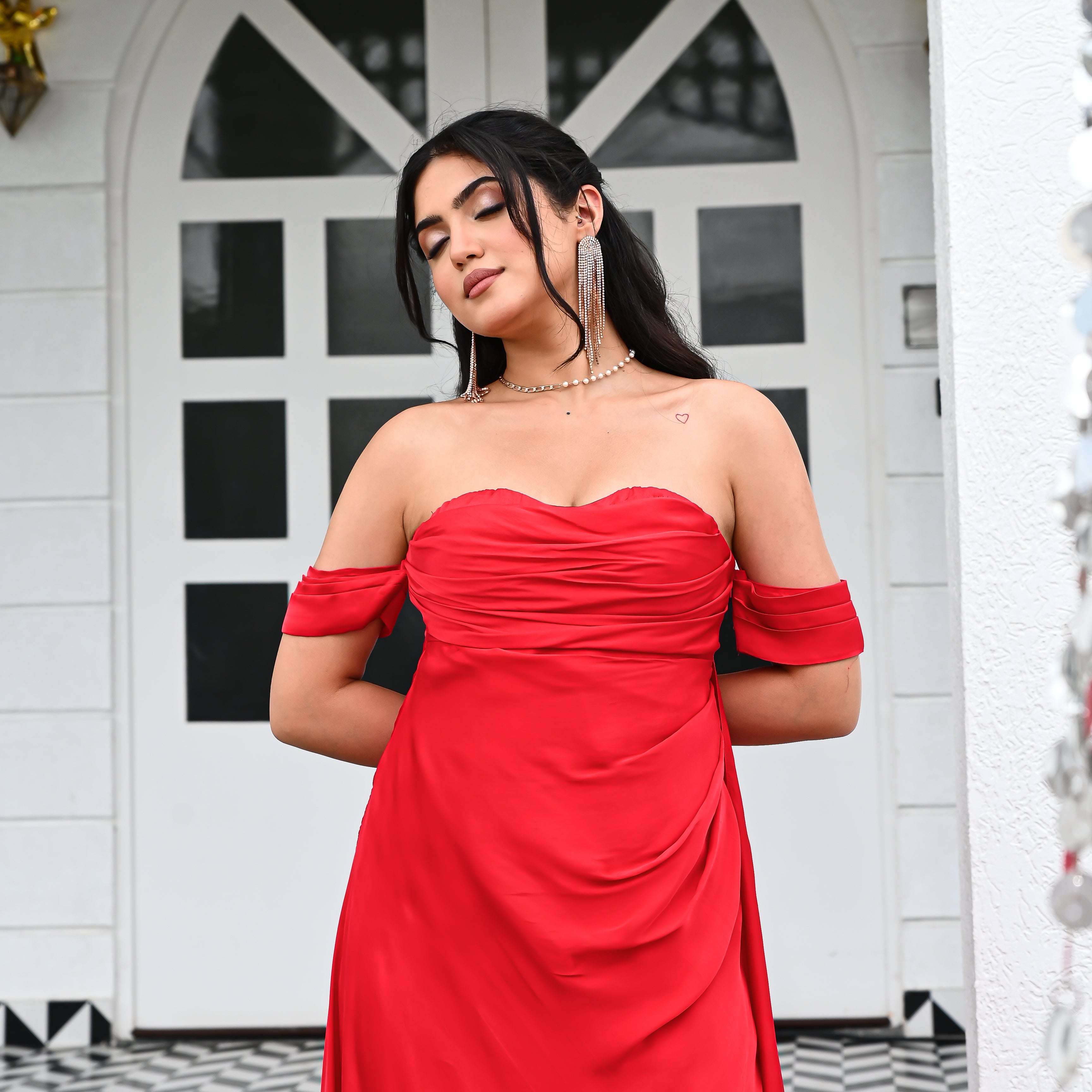 Red Velvet Affair Long Dress