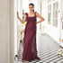 Whimsy Wine Long Dress