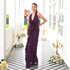 Plum Enigma Long Dress