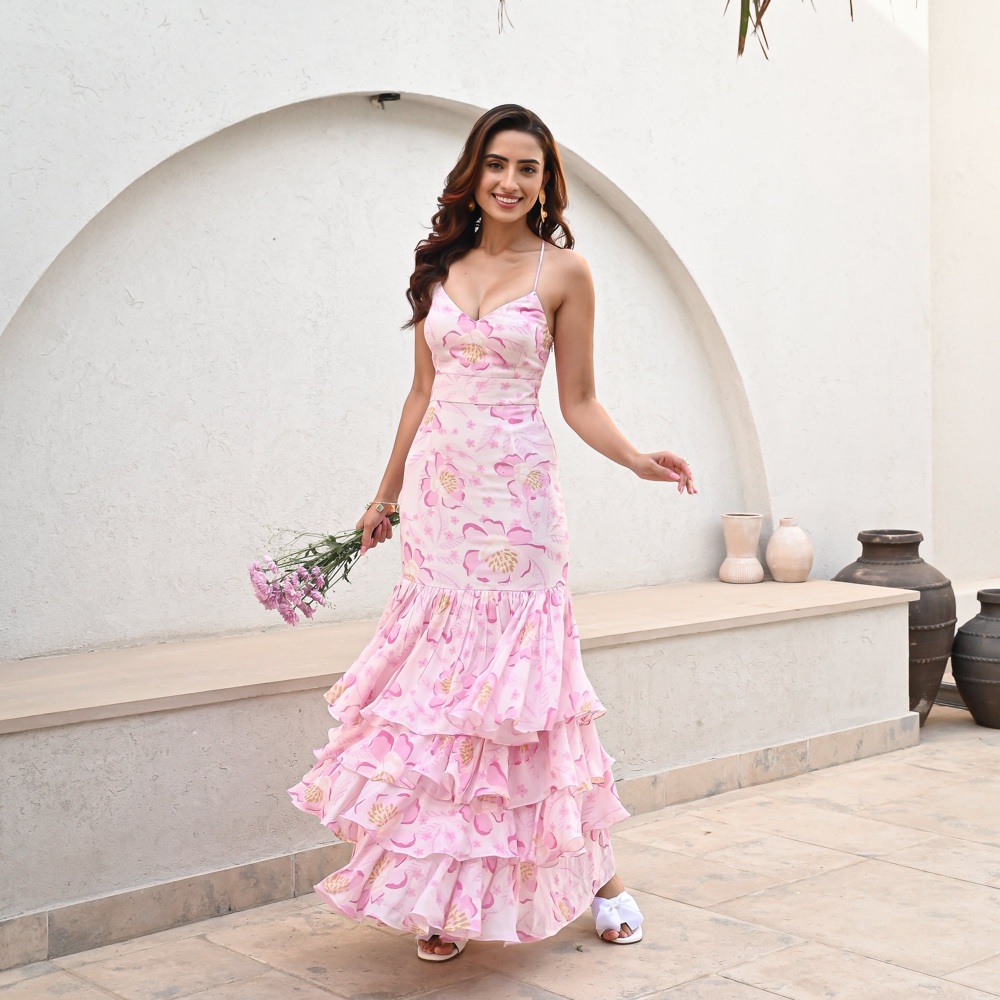 Petal Tiered Elegance Dress