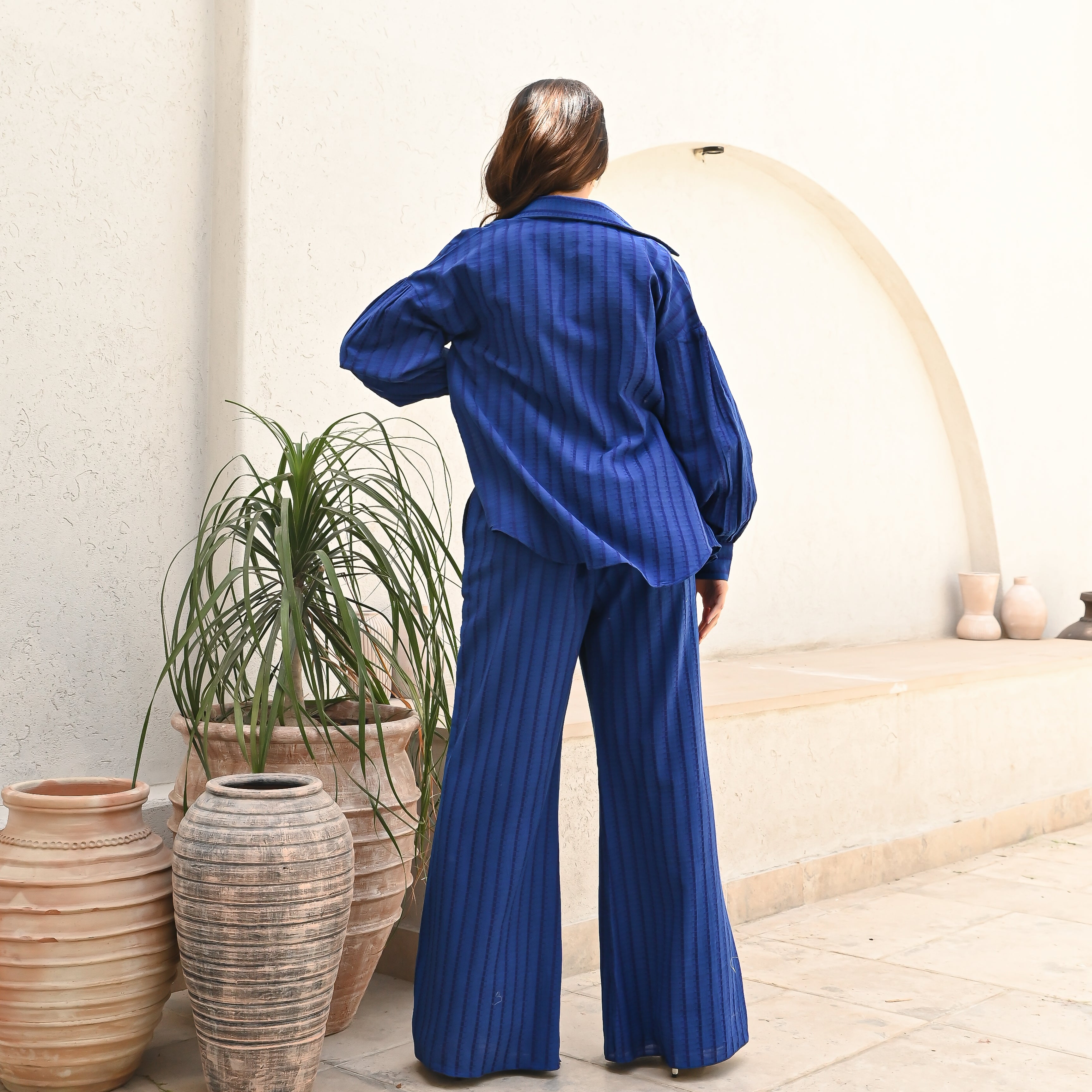Textured Blue Co-ord Set