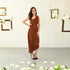 Walnut One-Shoulder Dress