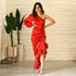 Eva Red Satin Dress