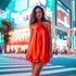 Aakriti Rana in Shibuya Flame Dress