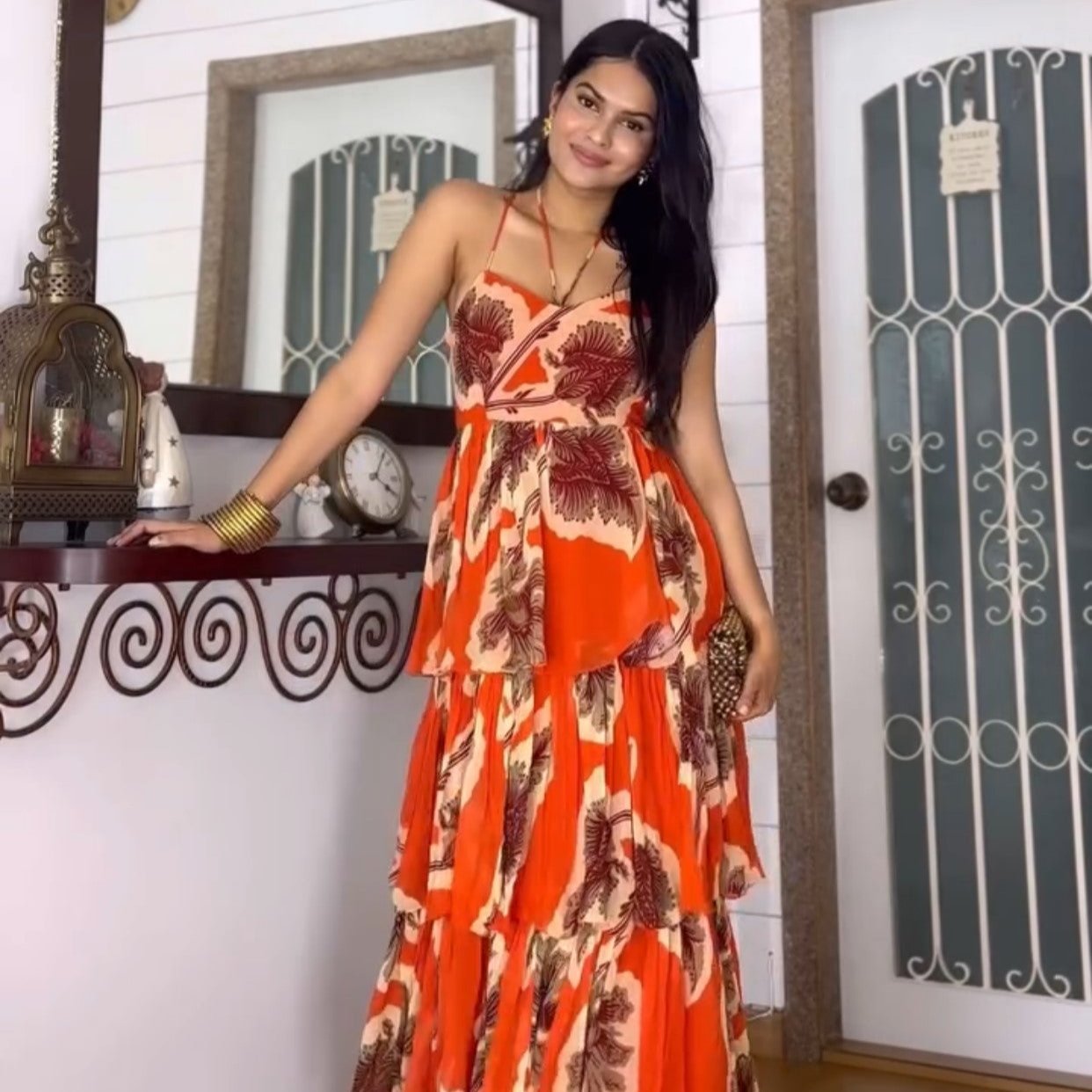 Enchanted Printed Tiered Dress