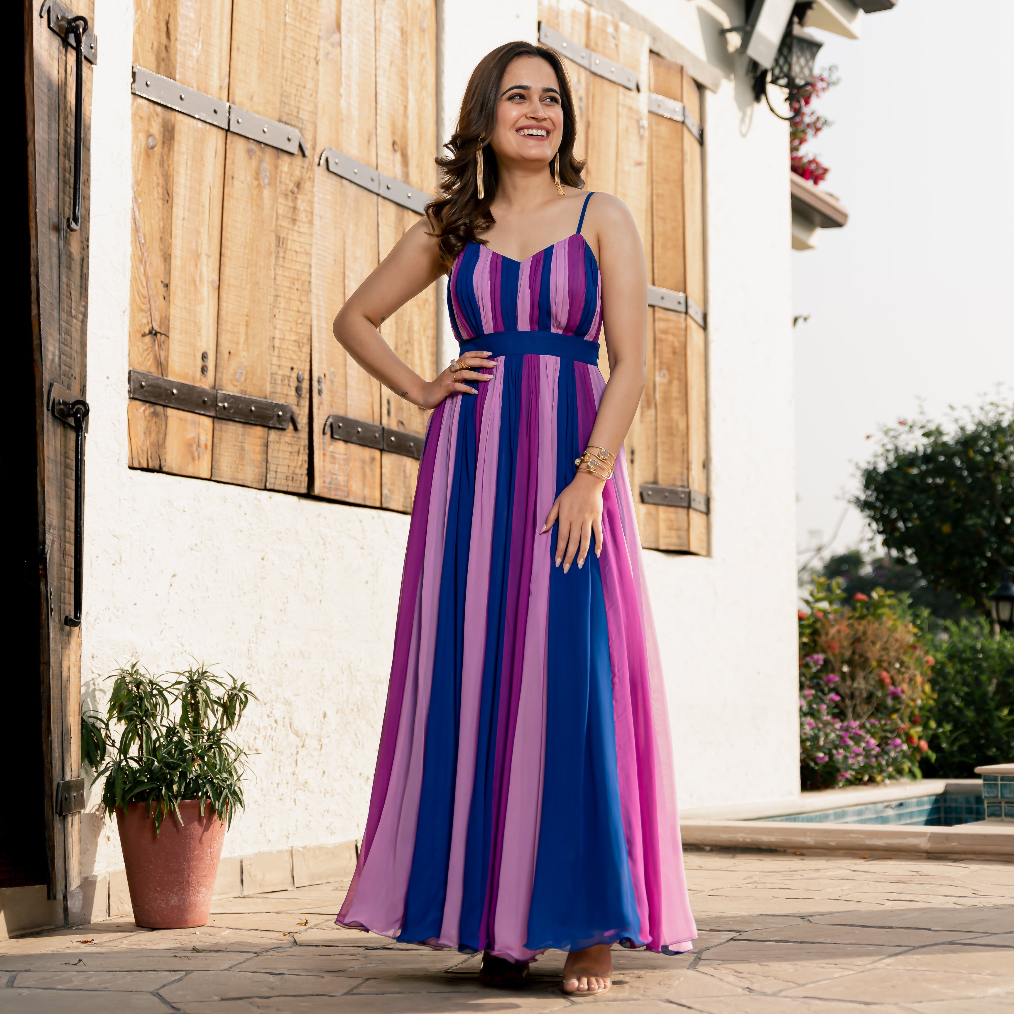 Blossom Burst Backless Dress