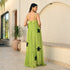 Lime Bloom Long Dress