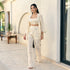 Glass Ivory Schiffli Co-ord Set