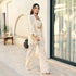 Glass Ivory Schiffli Co-ord Set