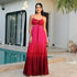 Sangria Whirl Ombre Long Dress