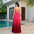 Sangria Whirl Ombre Long Dress