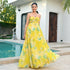 Sunburst Strokes Long Dress