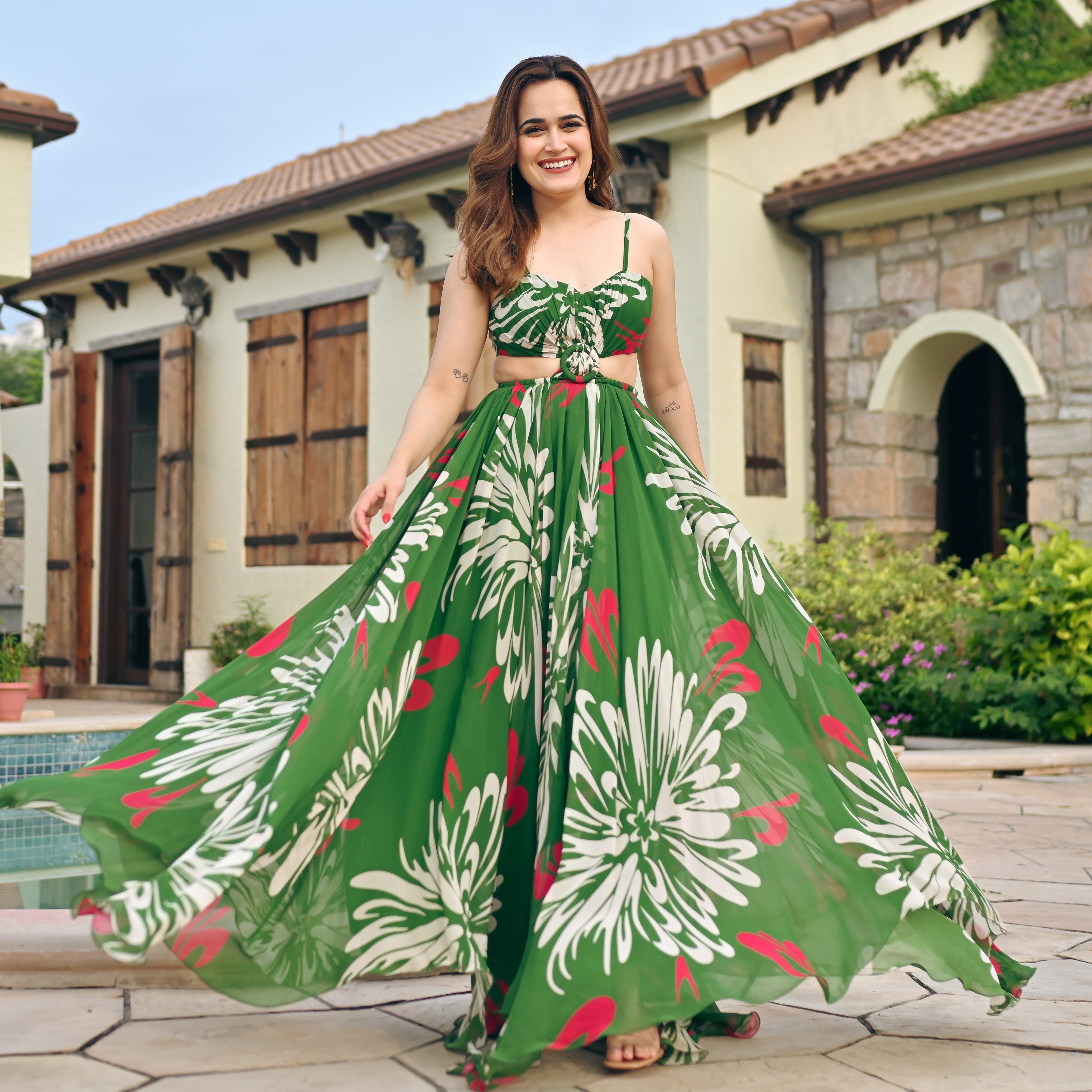 Lush Forest Green Long Dress