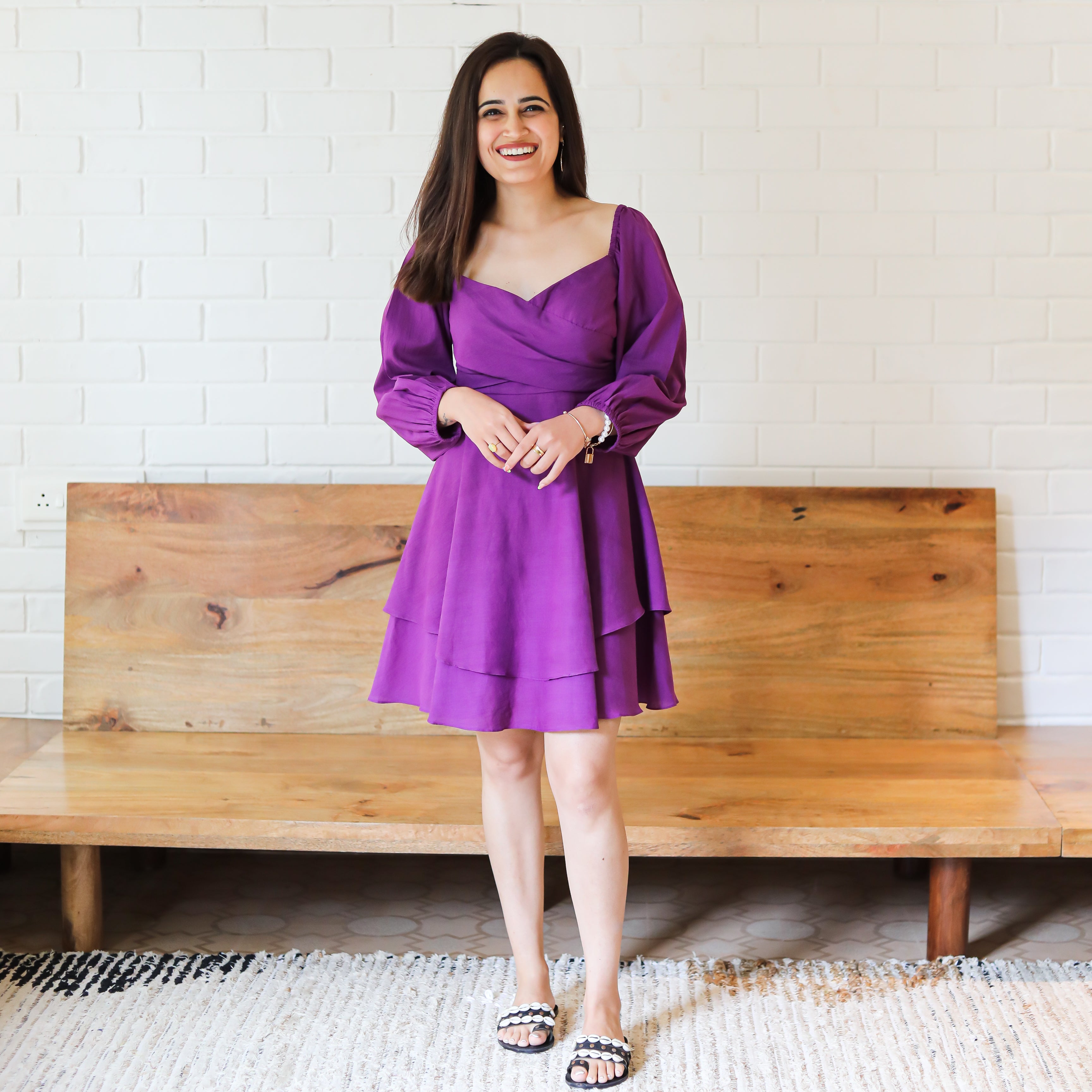 Sunset Purple Cotton Dress