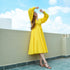 Empire Yellow Wrap Dress