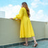 Empire Yellow Wrap Dress