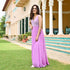 Violet Tulle Embroidered Dress