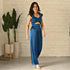 Electric Blue Satin Co-ord Set