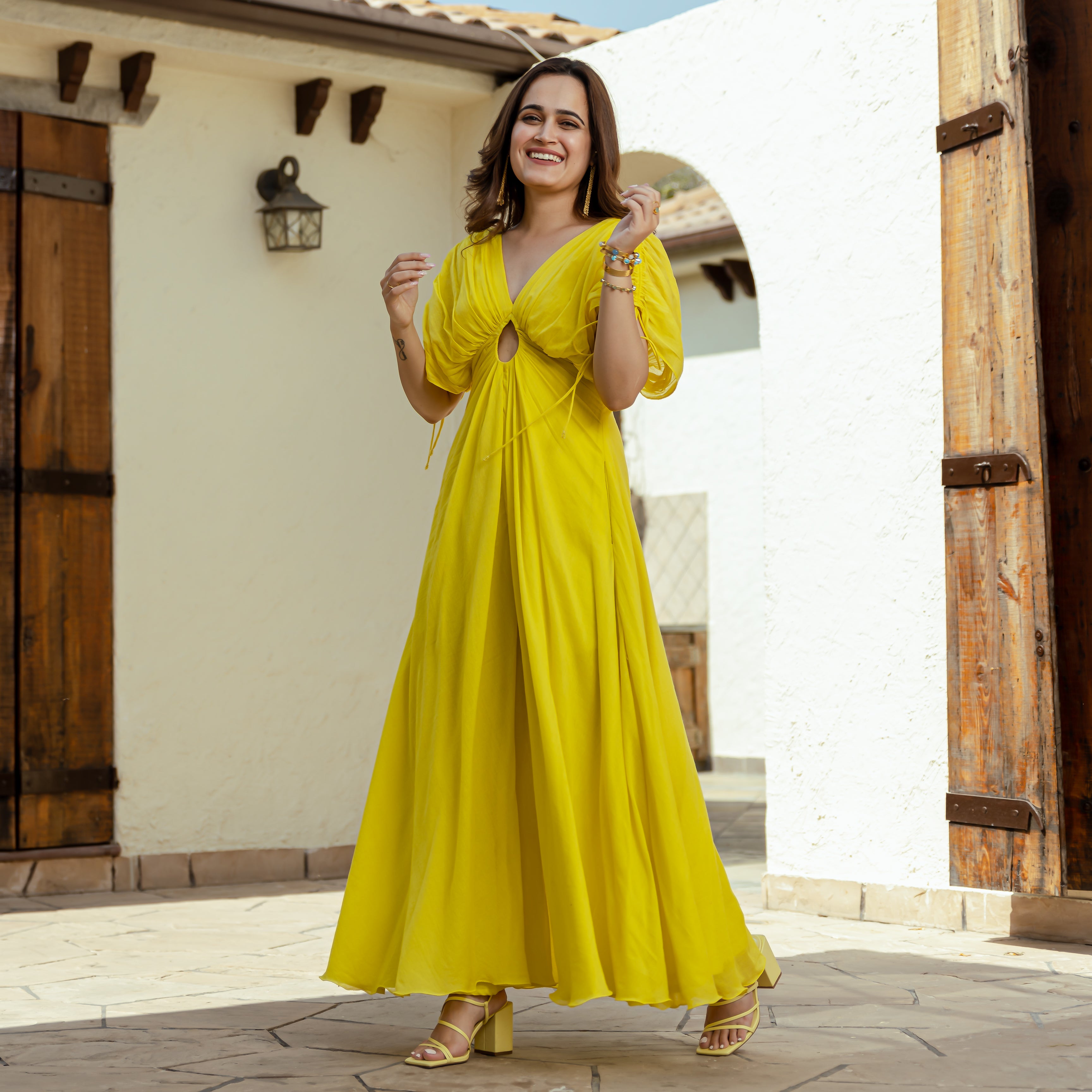 Honey Glaze Mulmul Jumpsuit