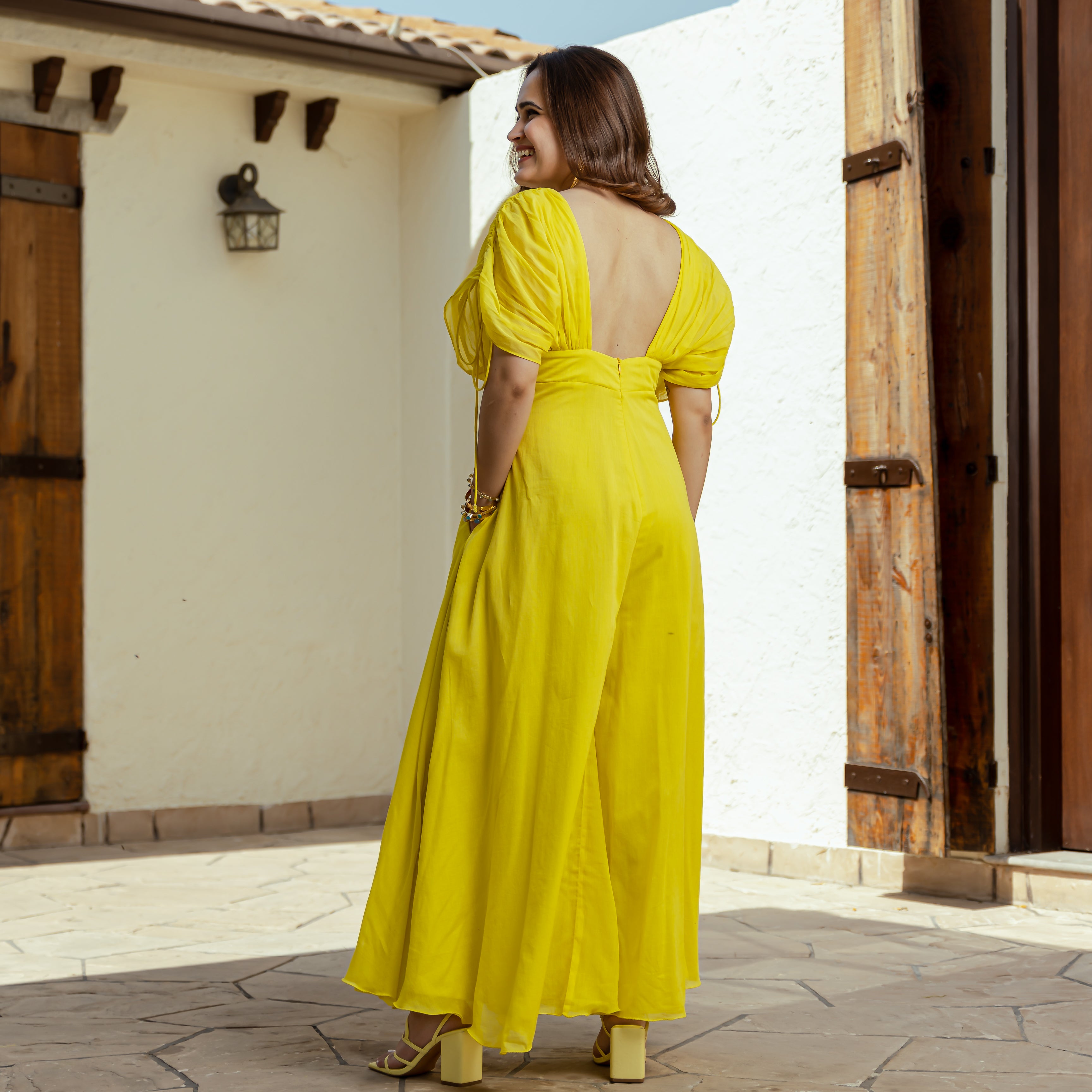 Honey Glaze Mulmul Jumpsuit