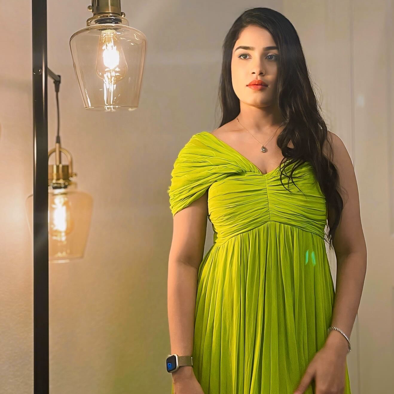 Fluorescent green dress hotsell