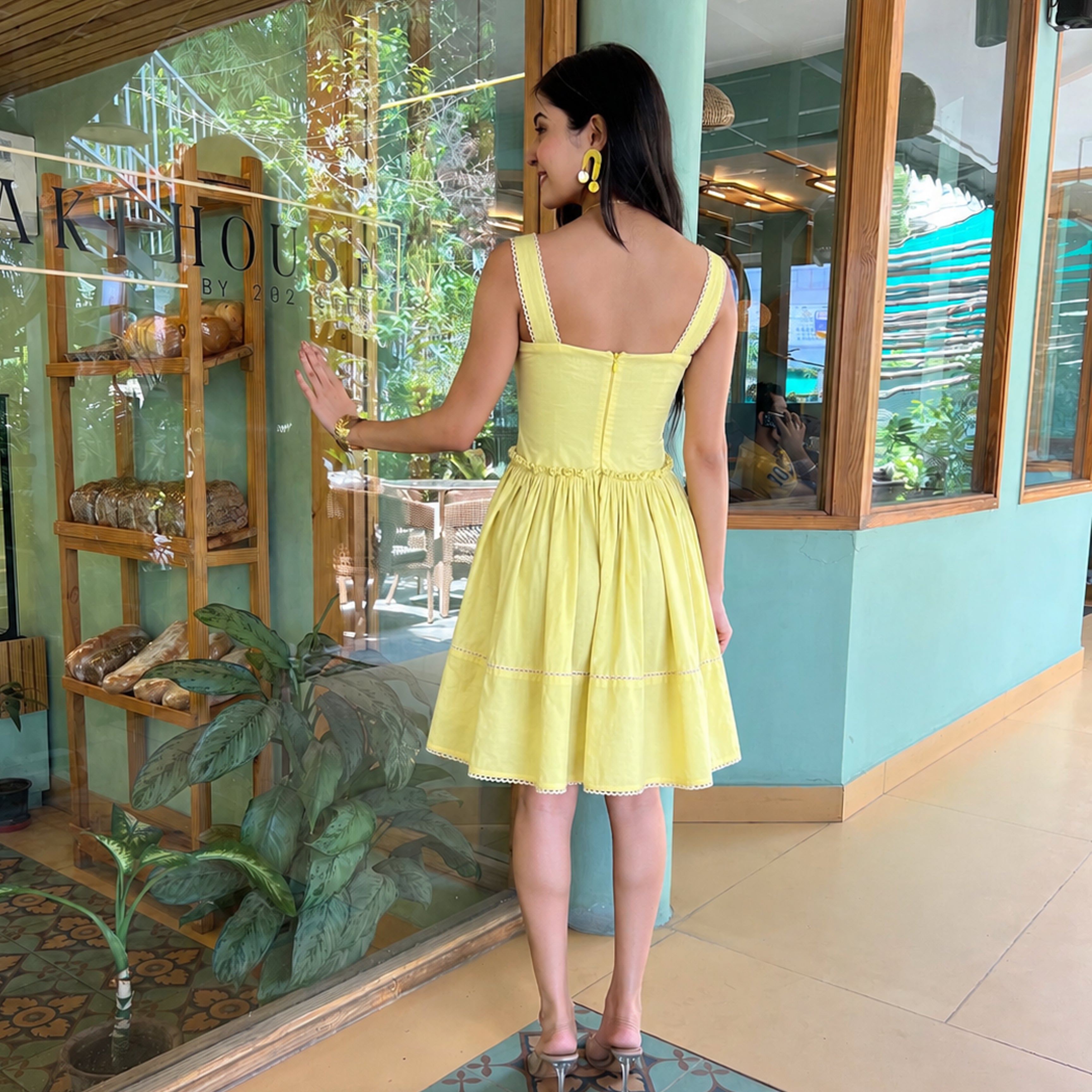 Gold Drop Short Dress