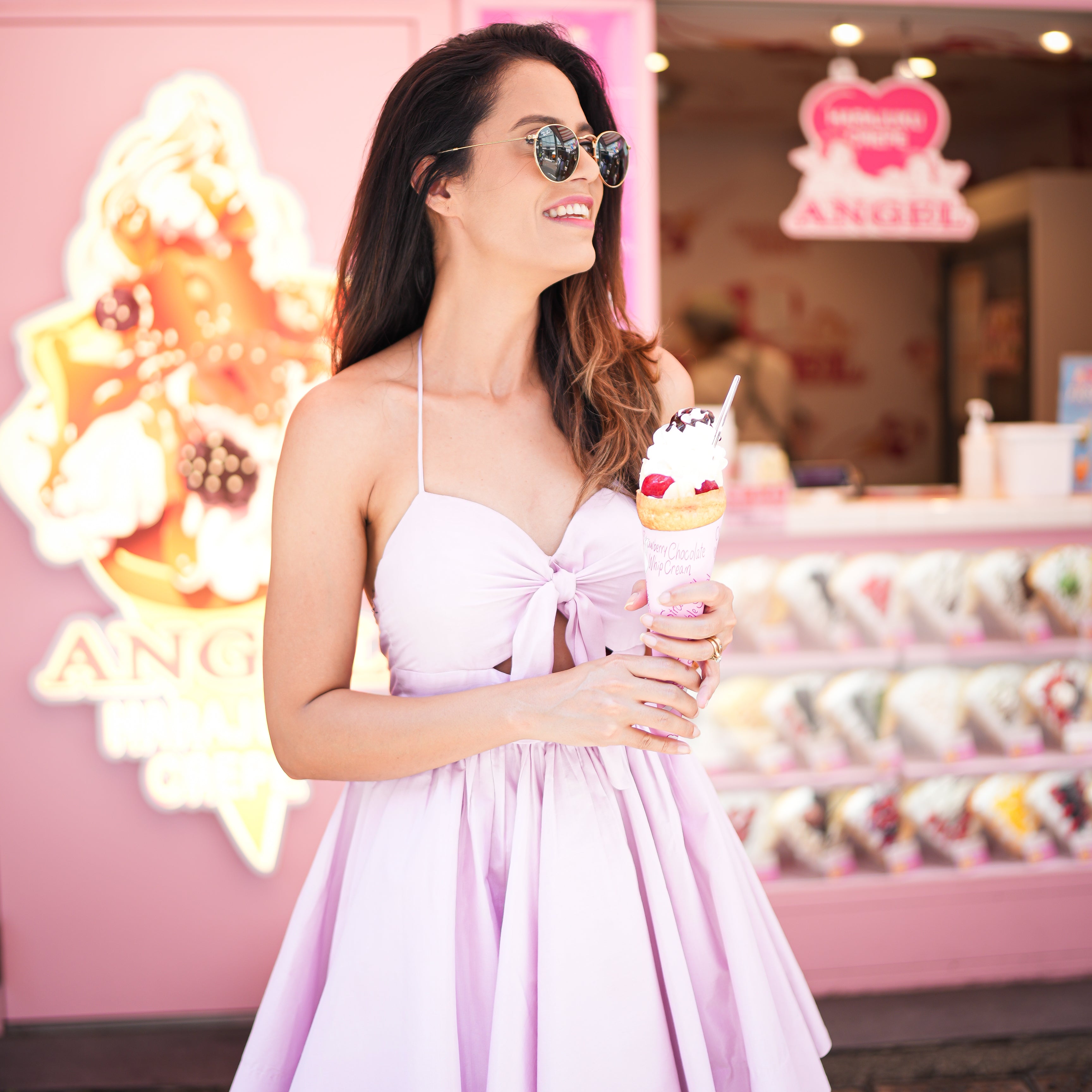 Aakriti Rana in Lilac Charm Short Dress