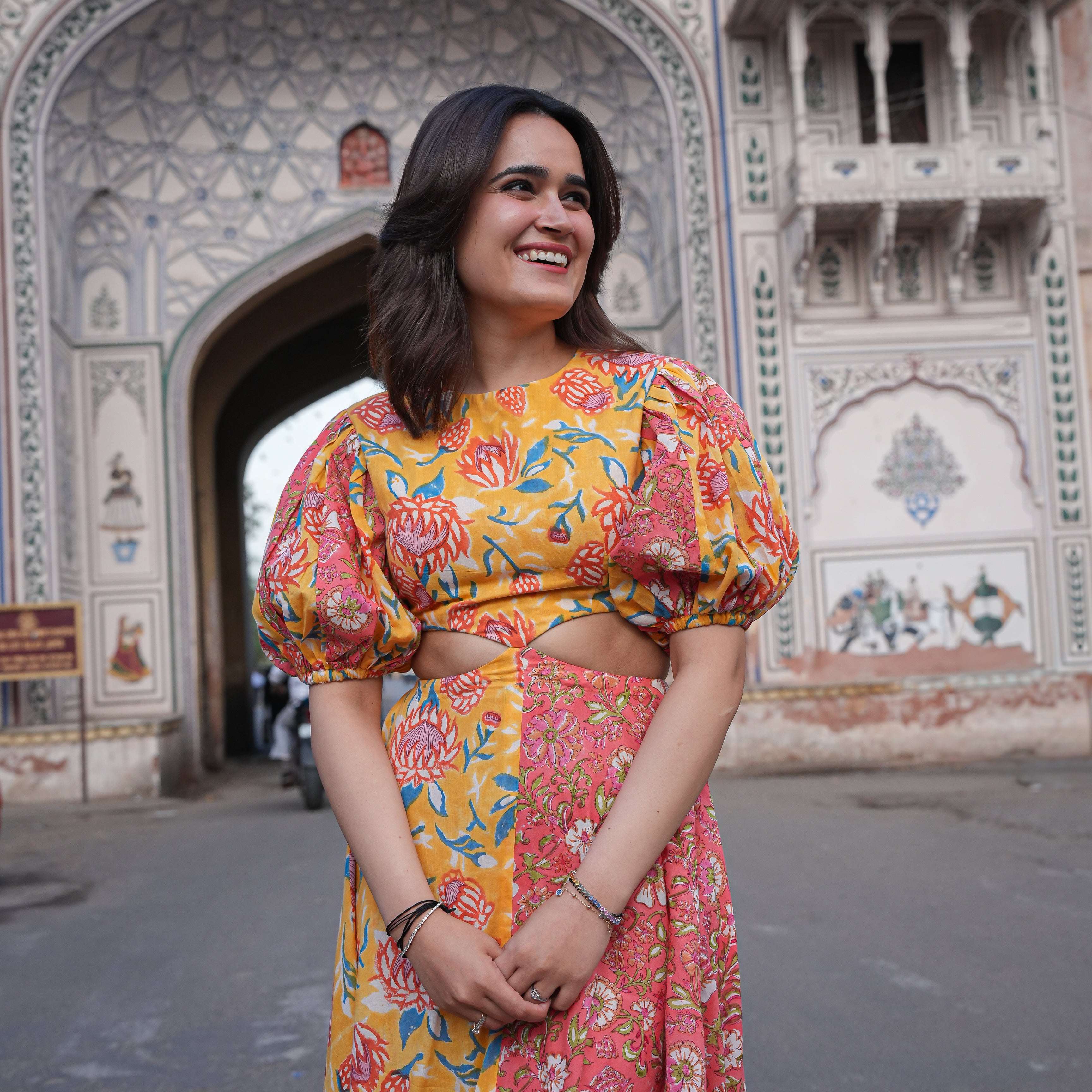 Gulnar Block Long Dress