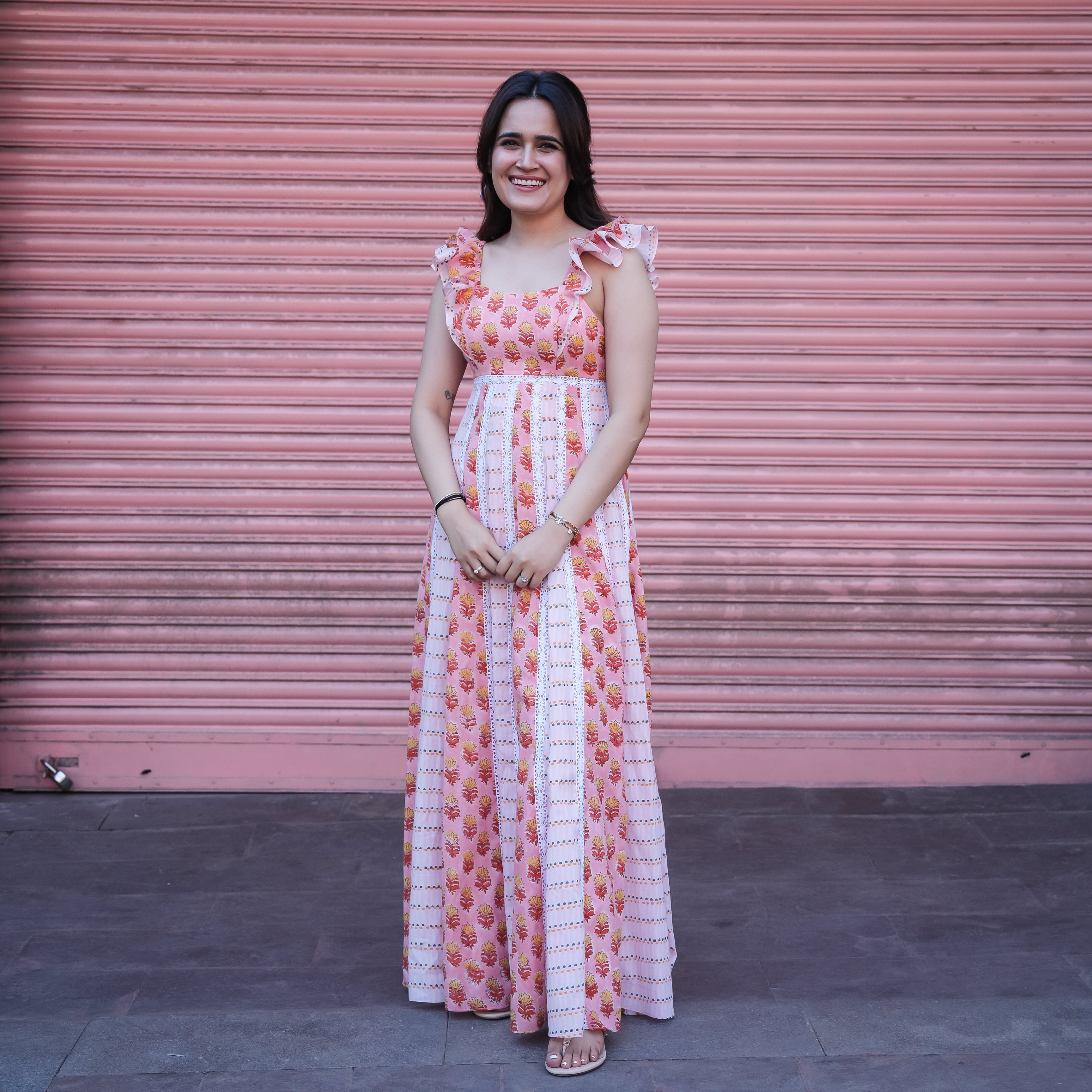 Gulabi Meadow Long Dress