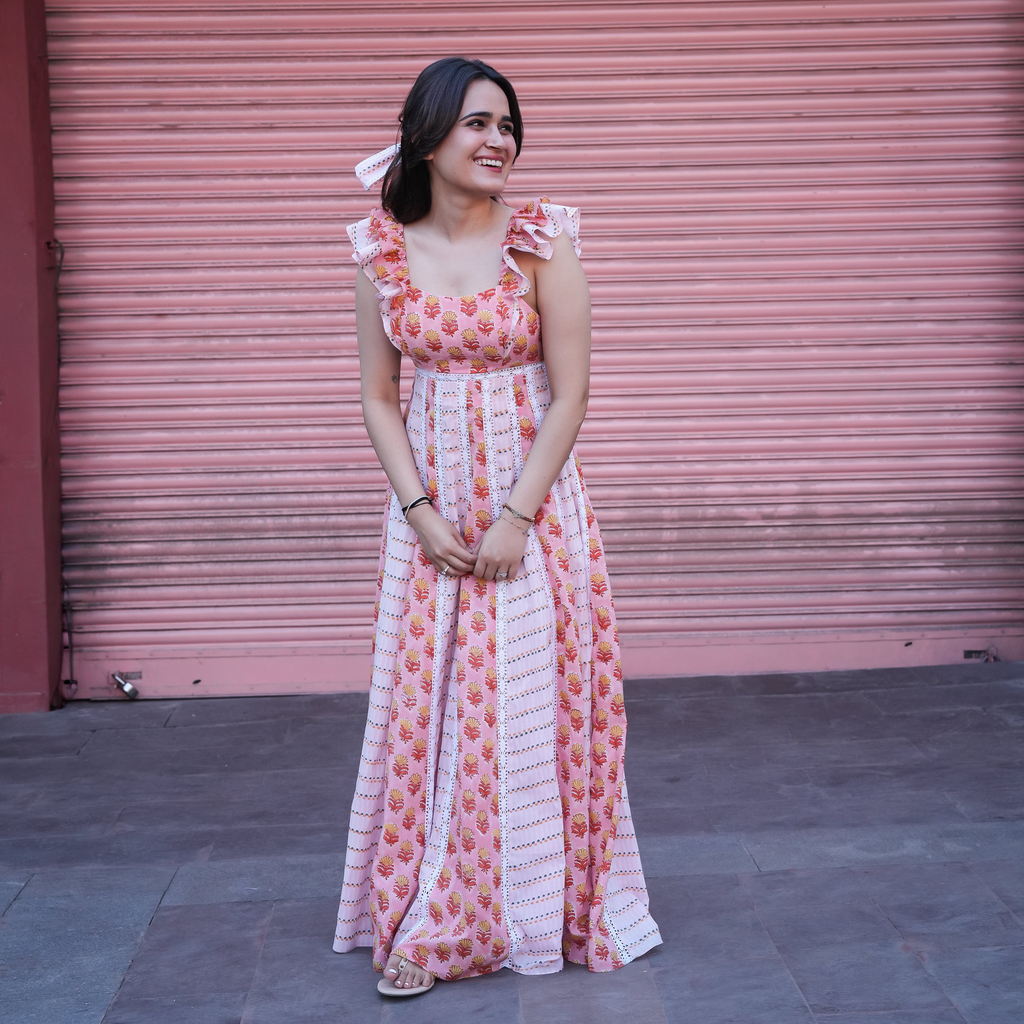 Gulabi Meadow Long Dress