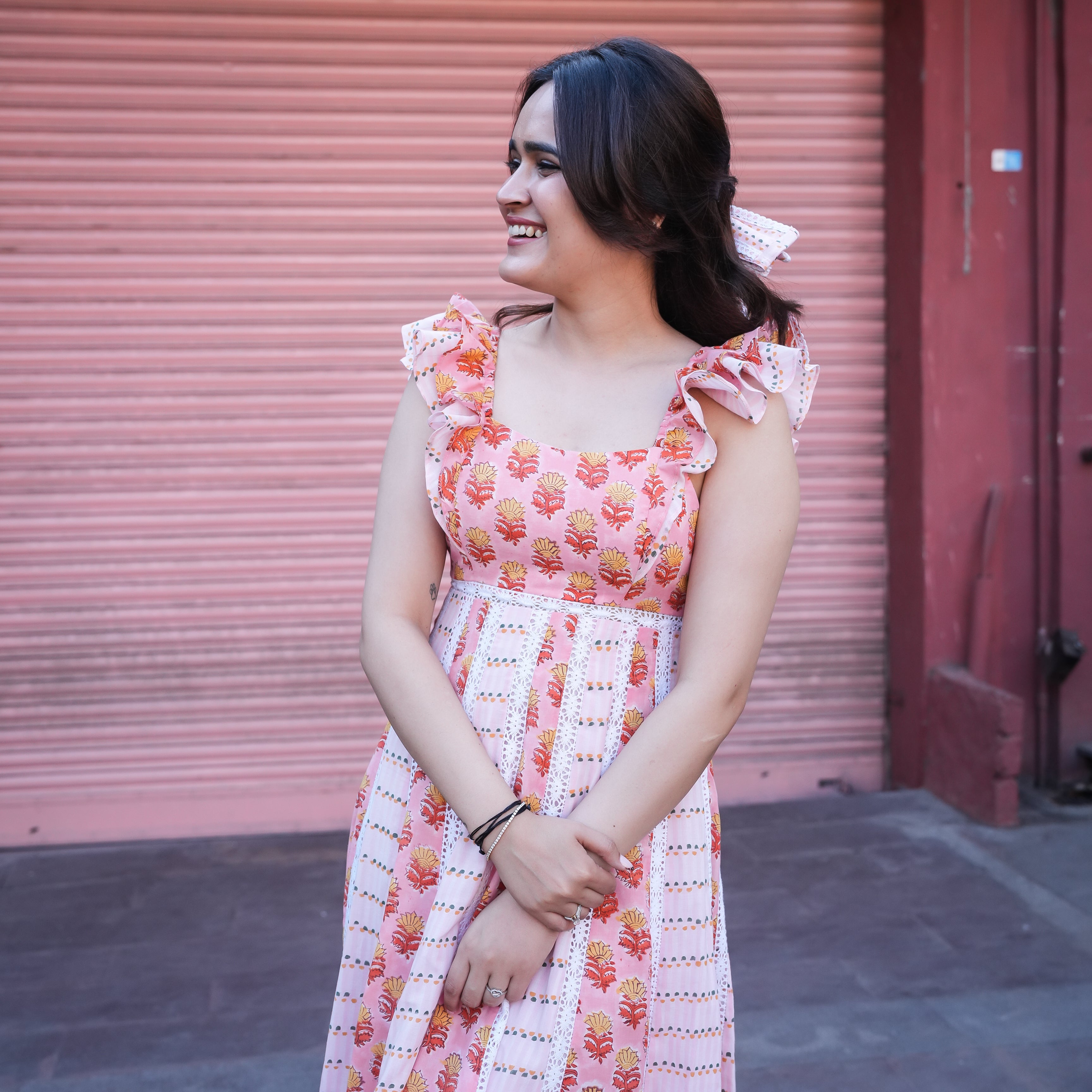 Gulabi Meadow Long Dress