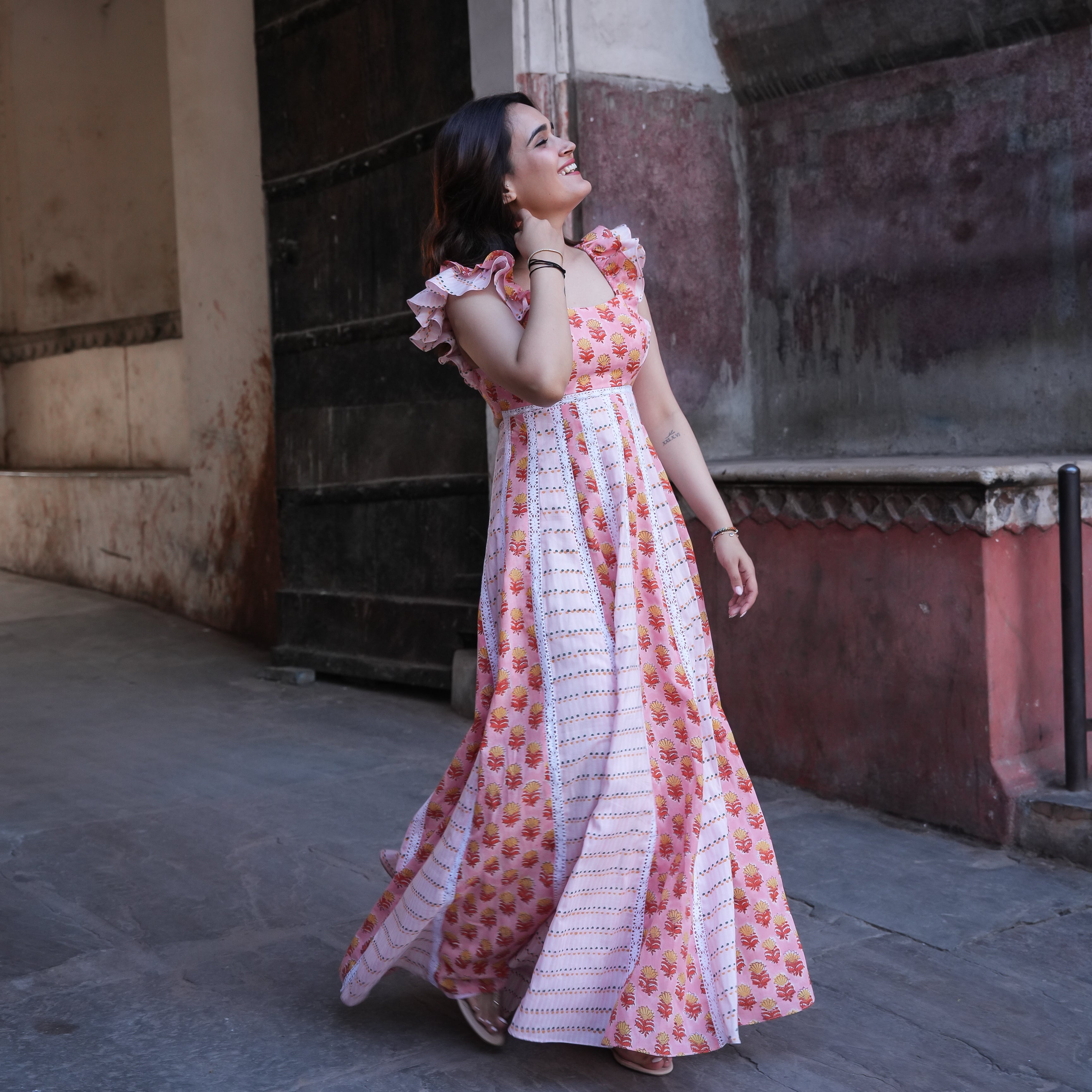 Gulabi Meadow Long Dress