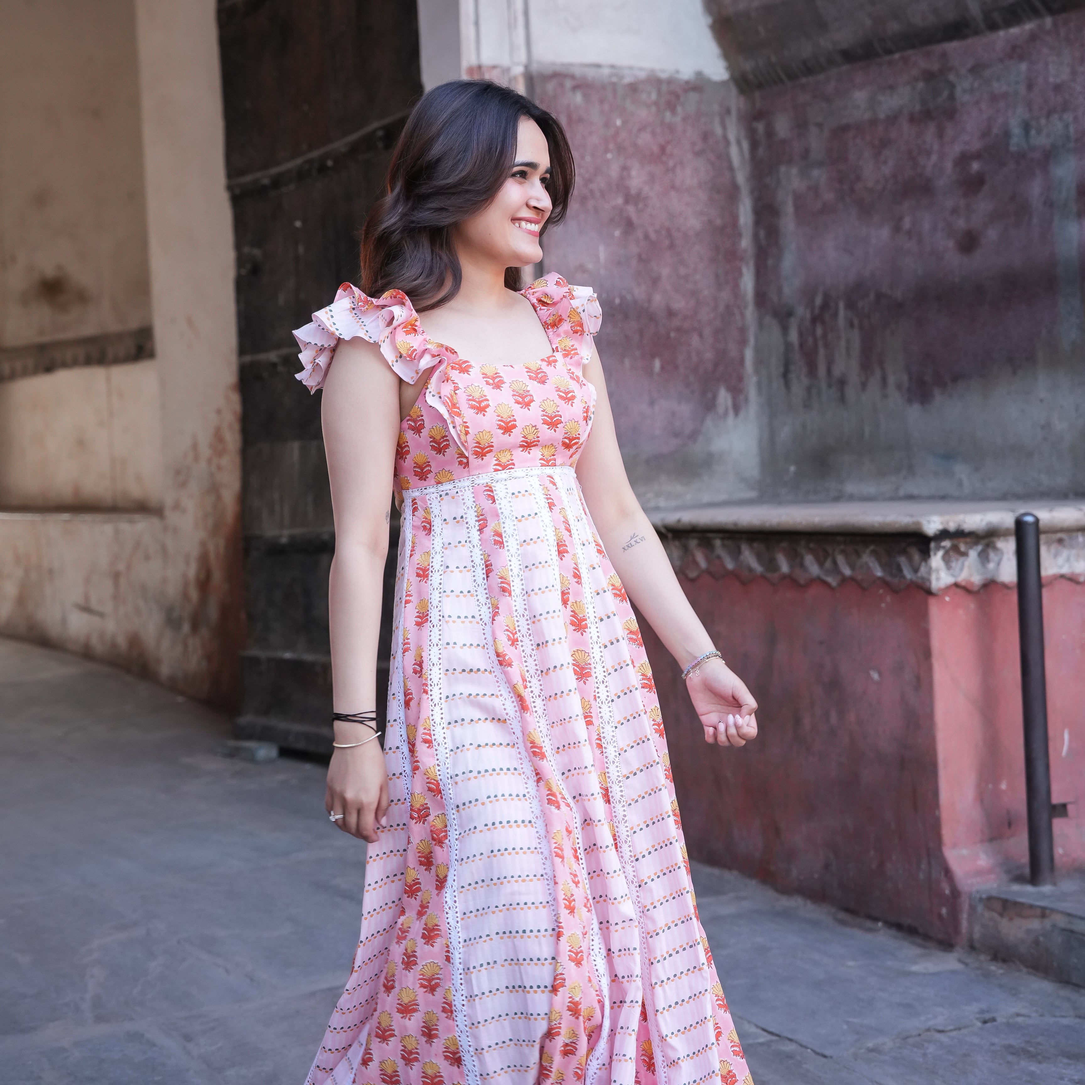 Gulabi Meadow Long Dress