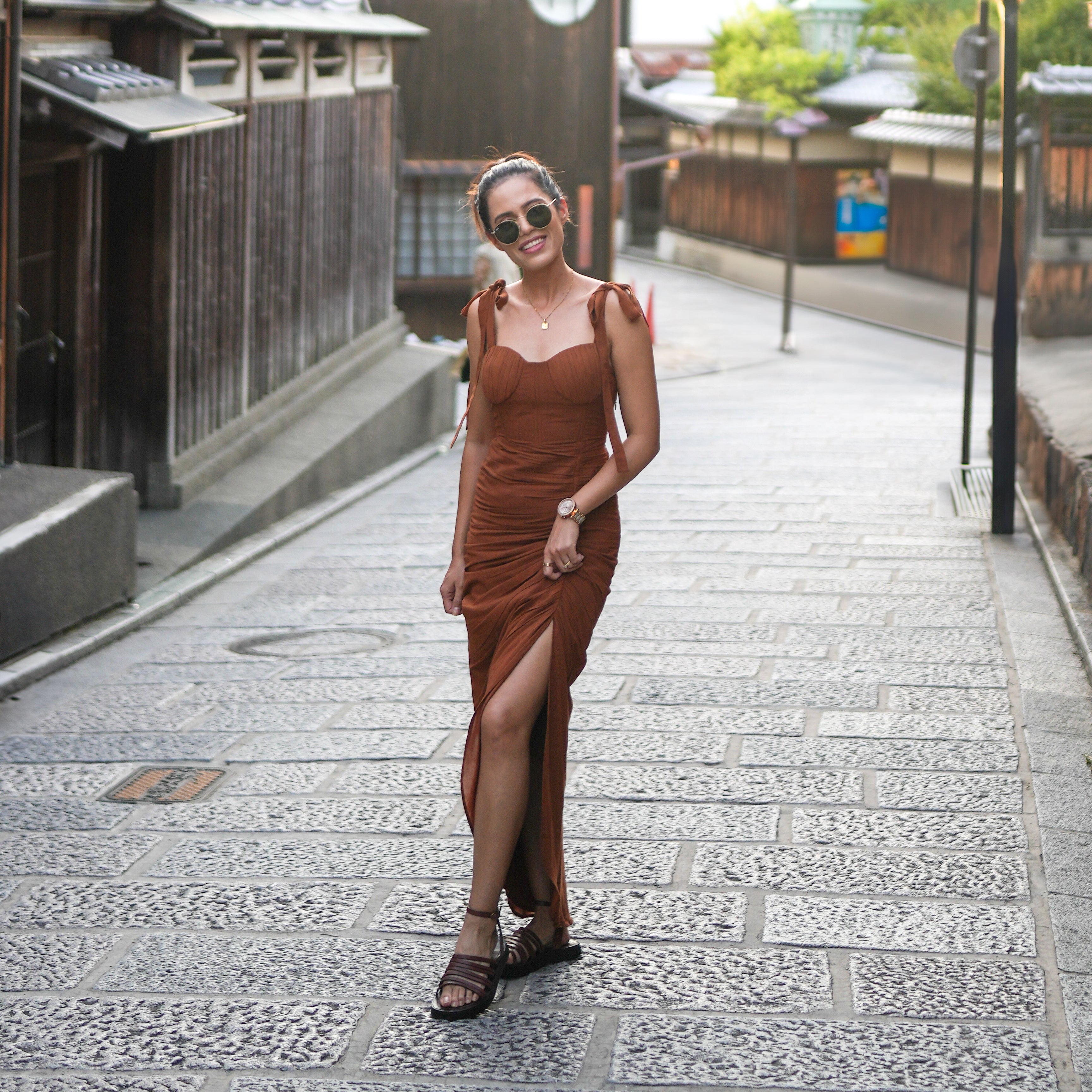 Aakriti Rana In Kurai Charm Brown Dress