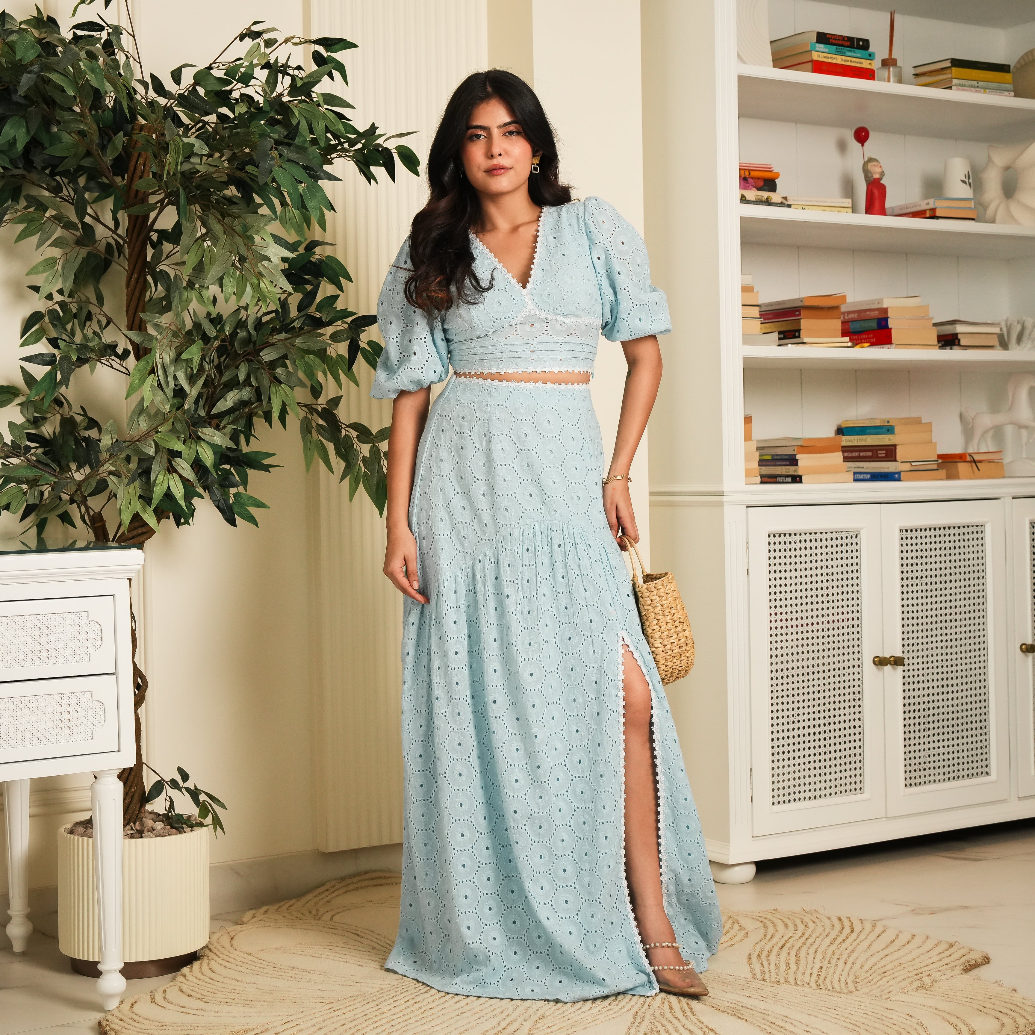 Elder Flower Blue Co-ord Set