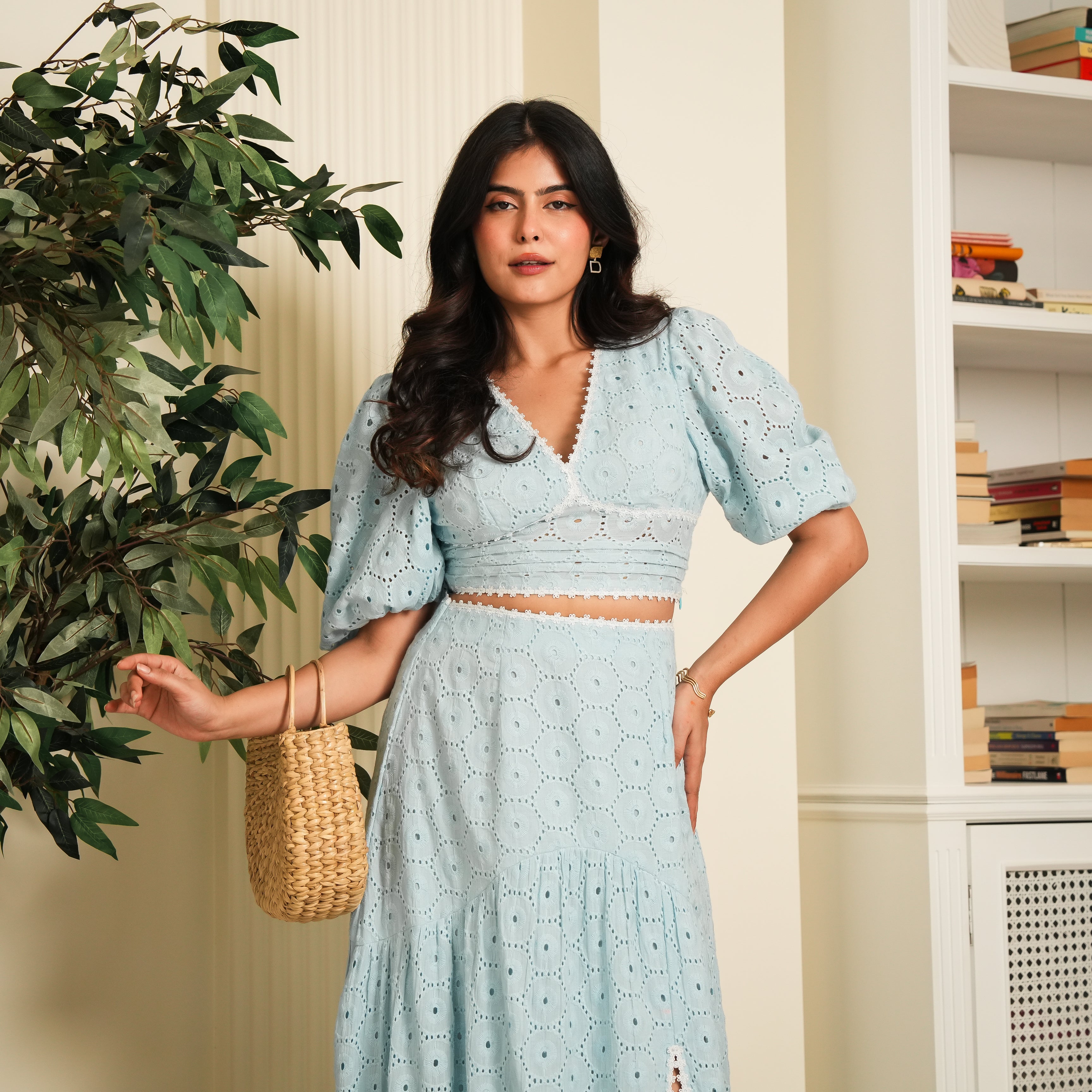 Elder Flower Blue Co-ord Set