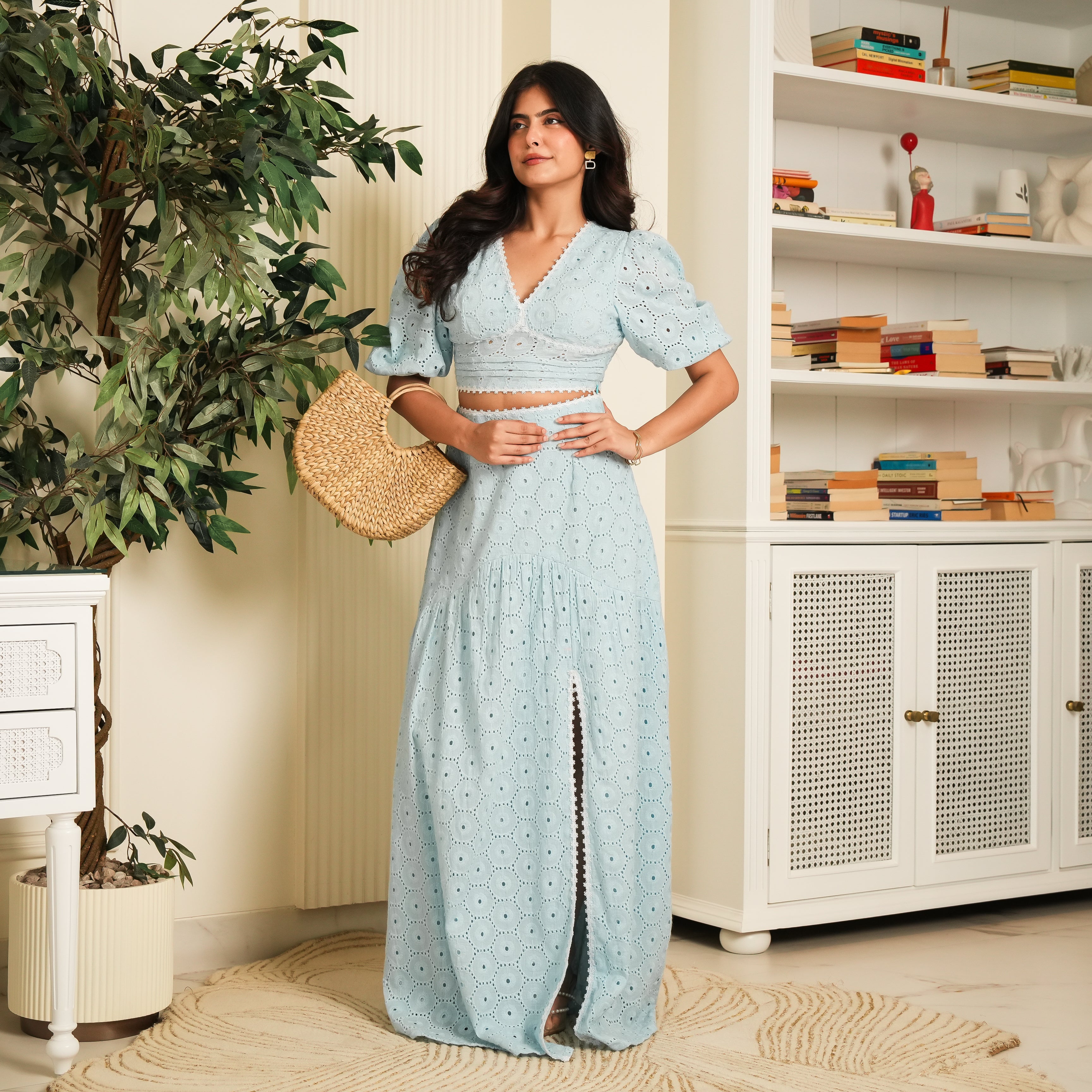 Elder Flower Blue Co-ord Set