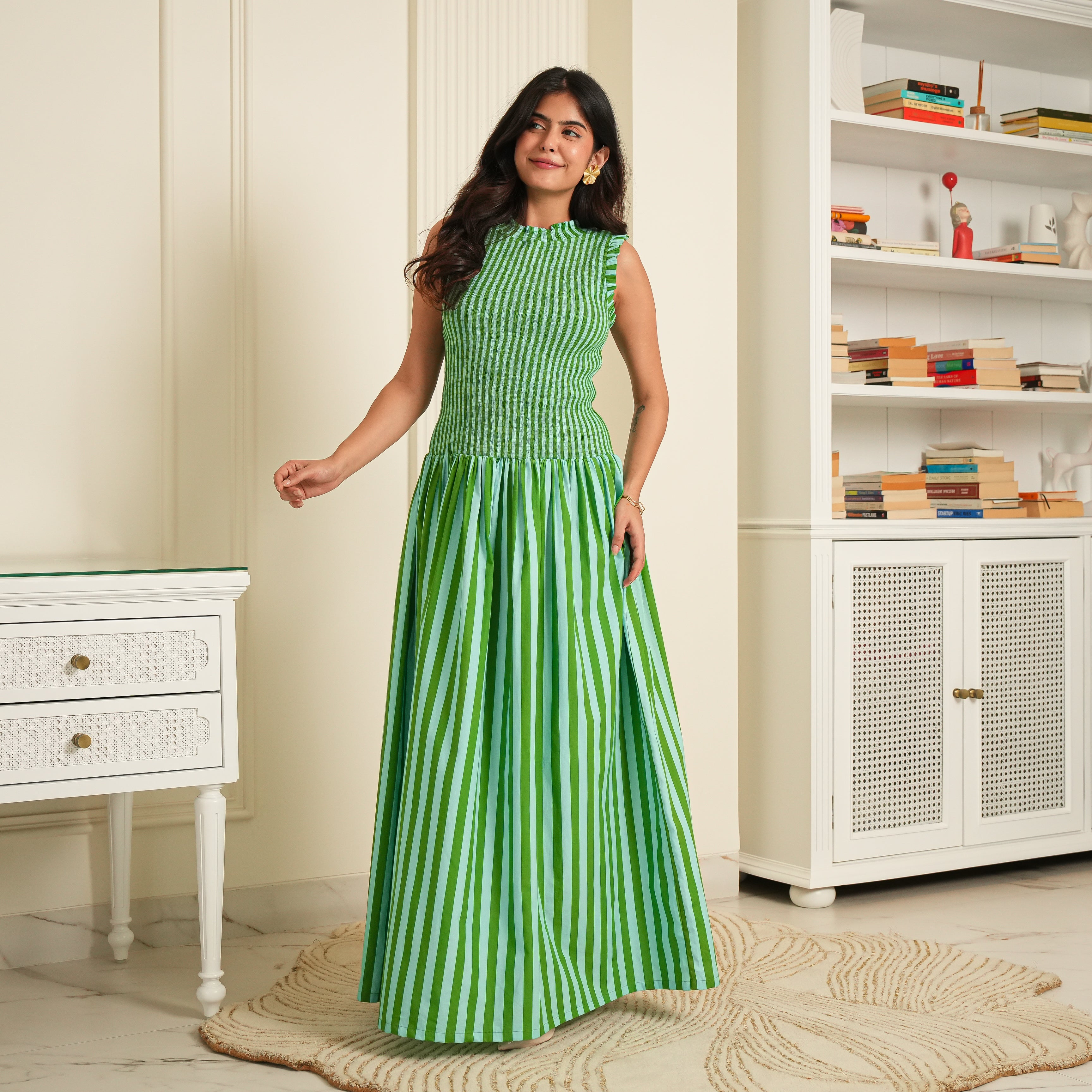Mojito Smocked Long Dress
