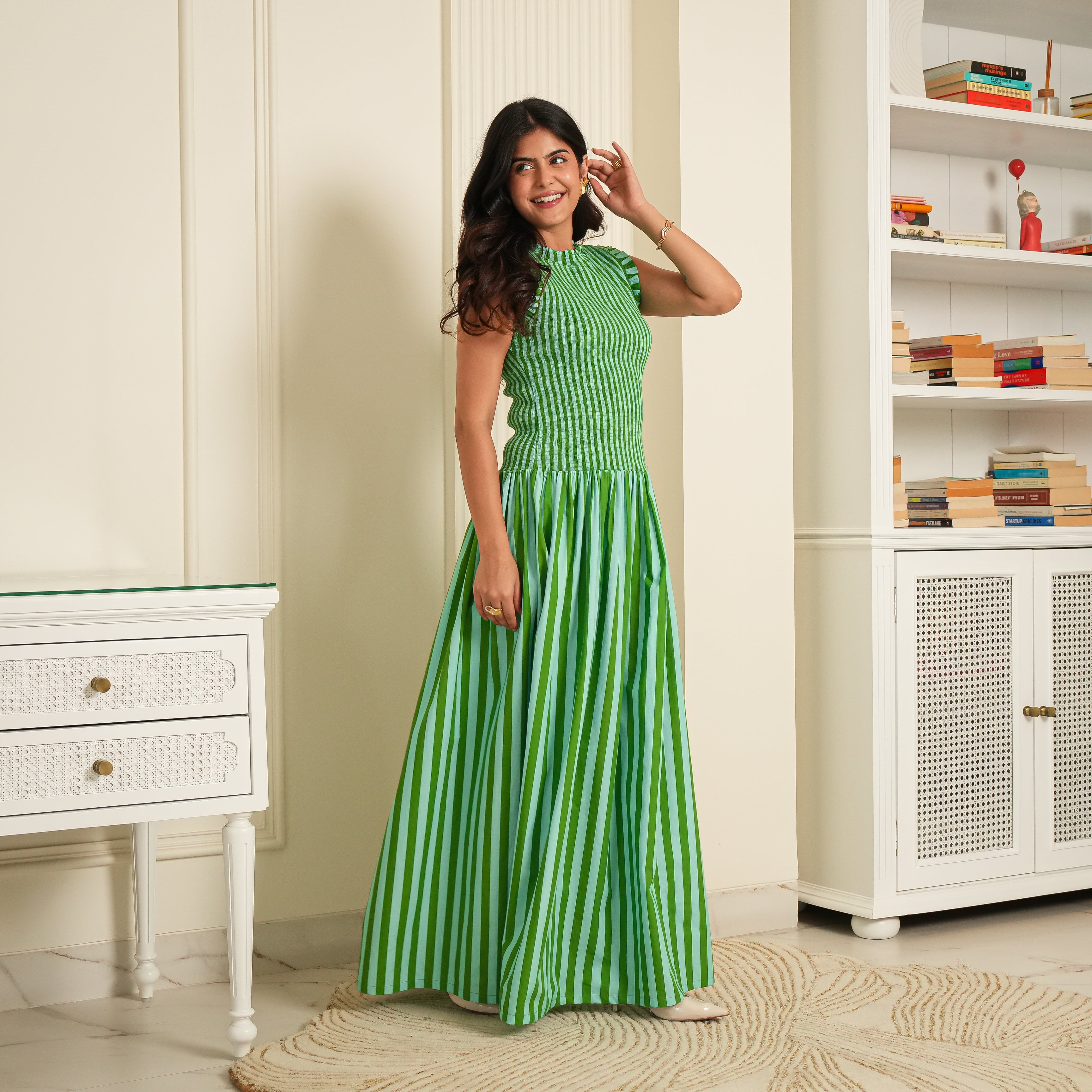 Mojito Smocked Long Dress