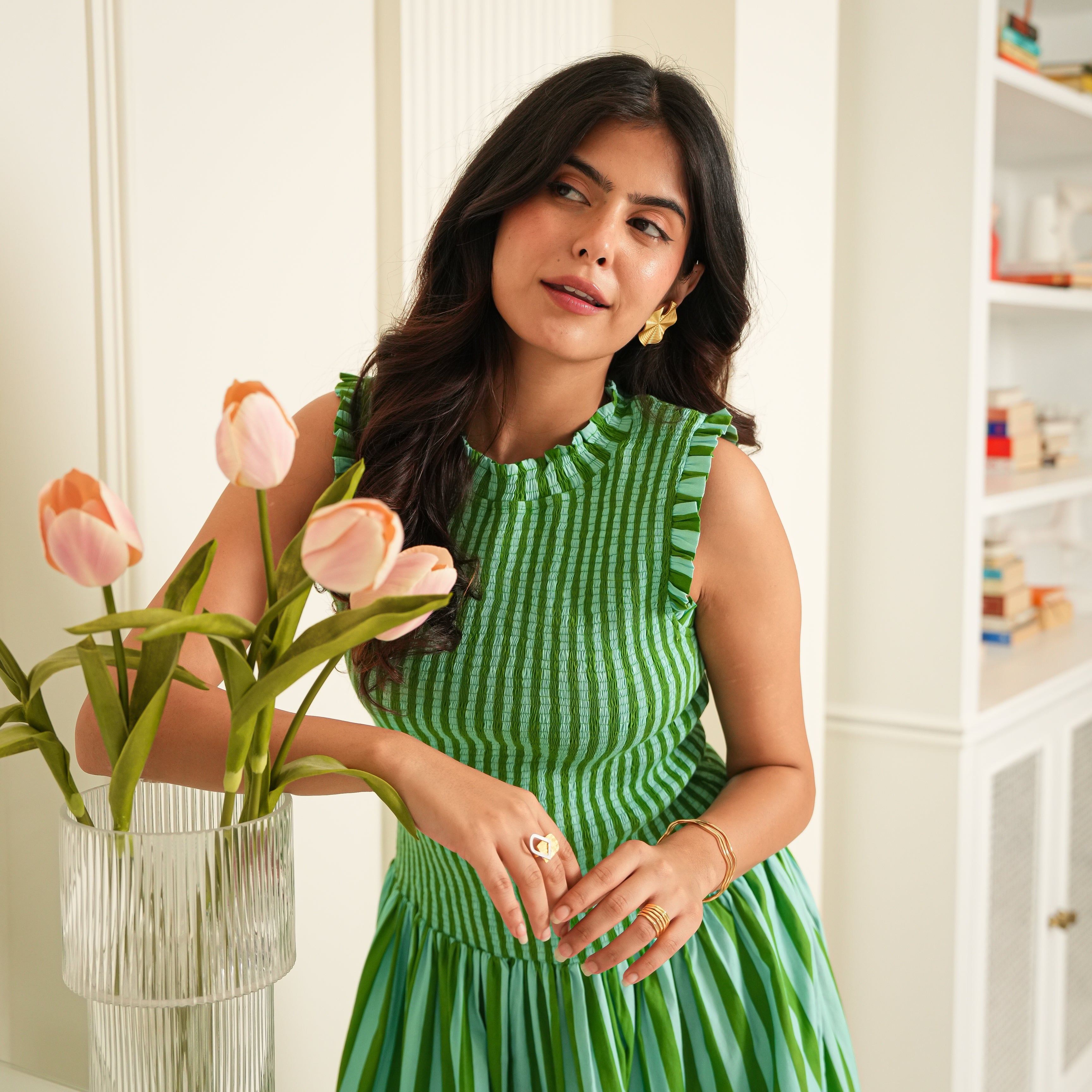 Mojito Smocked Long Dress