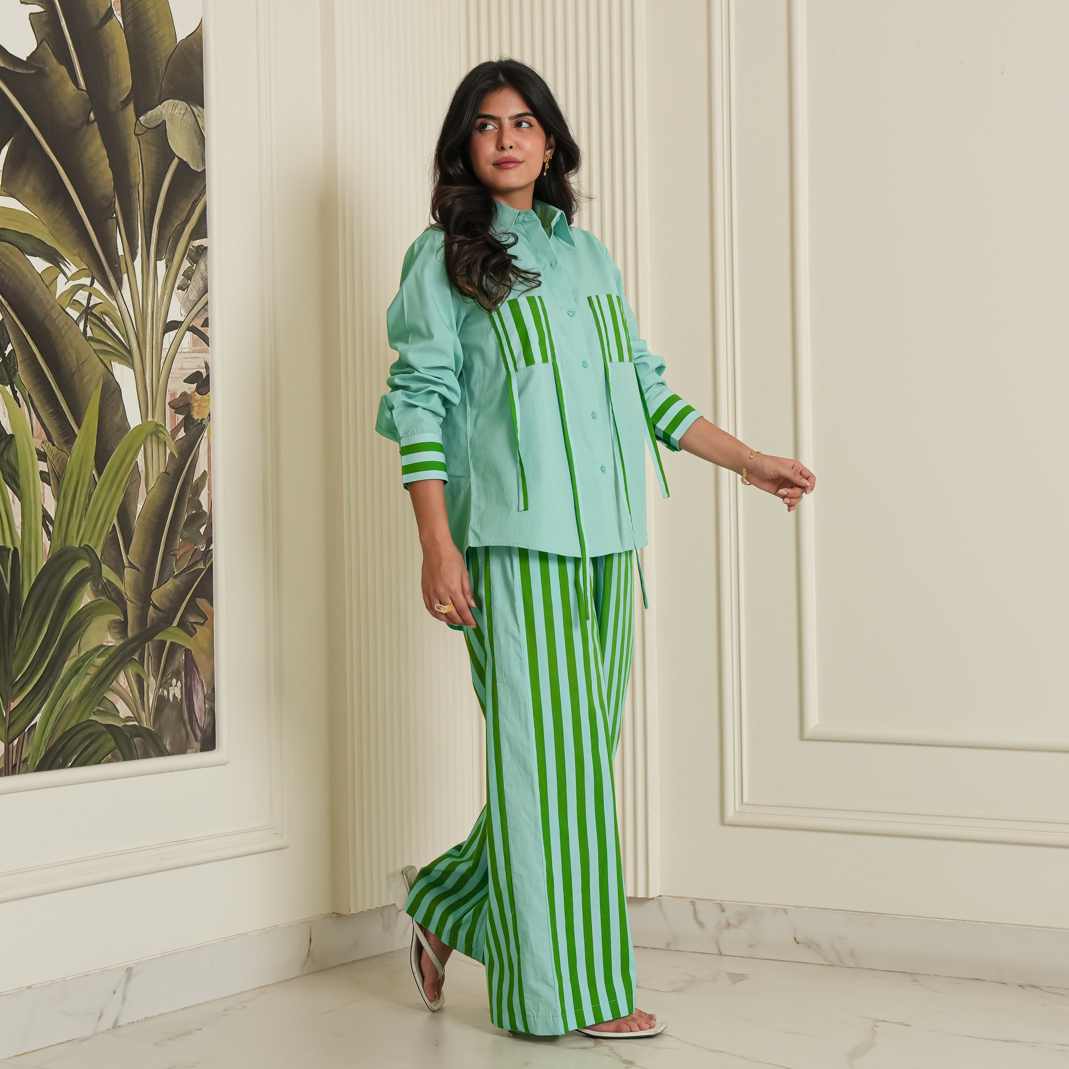 Mint Stripe Co-ord Set