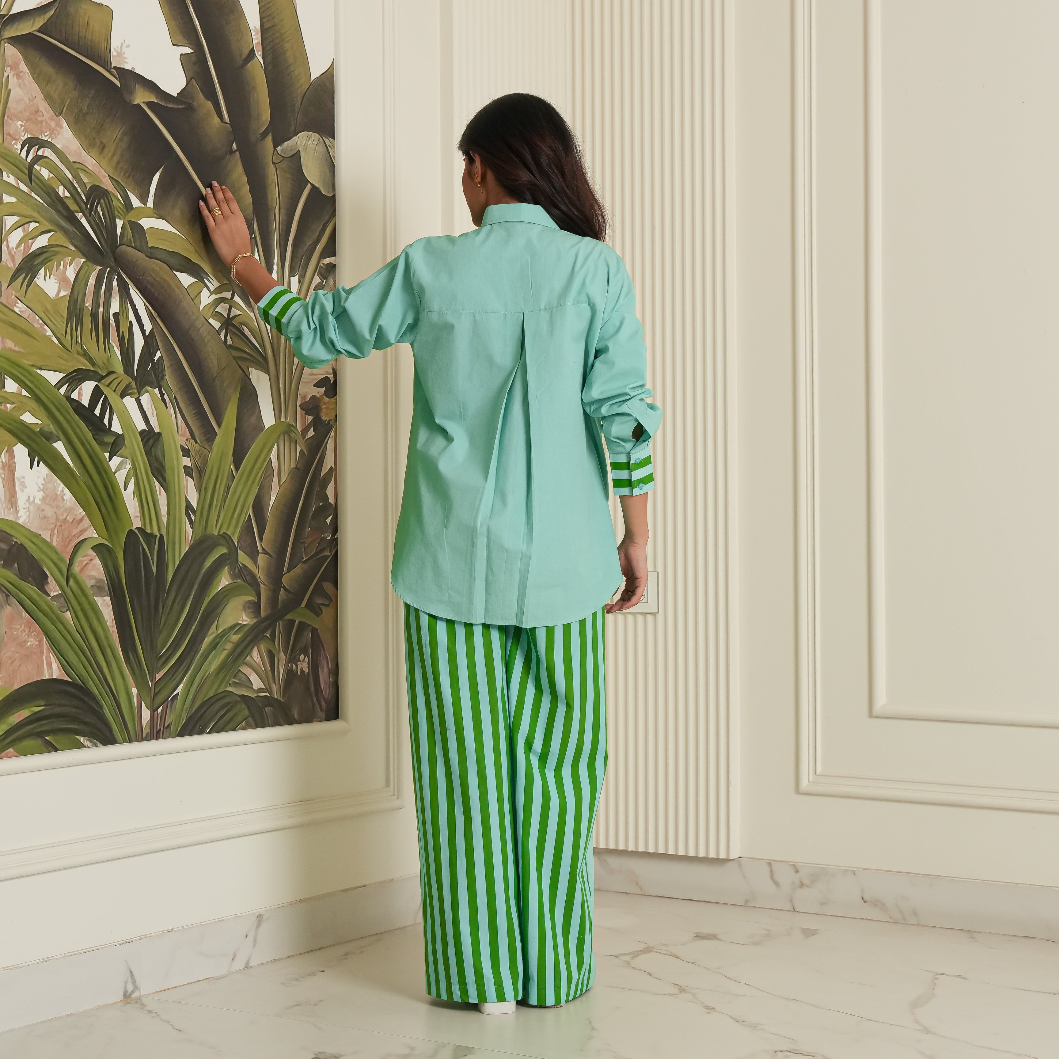 Mint Stripe Co-ord Set