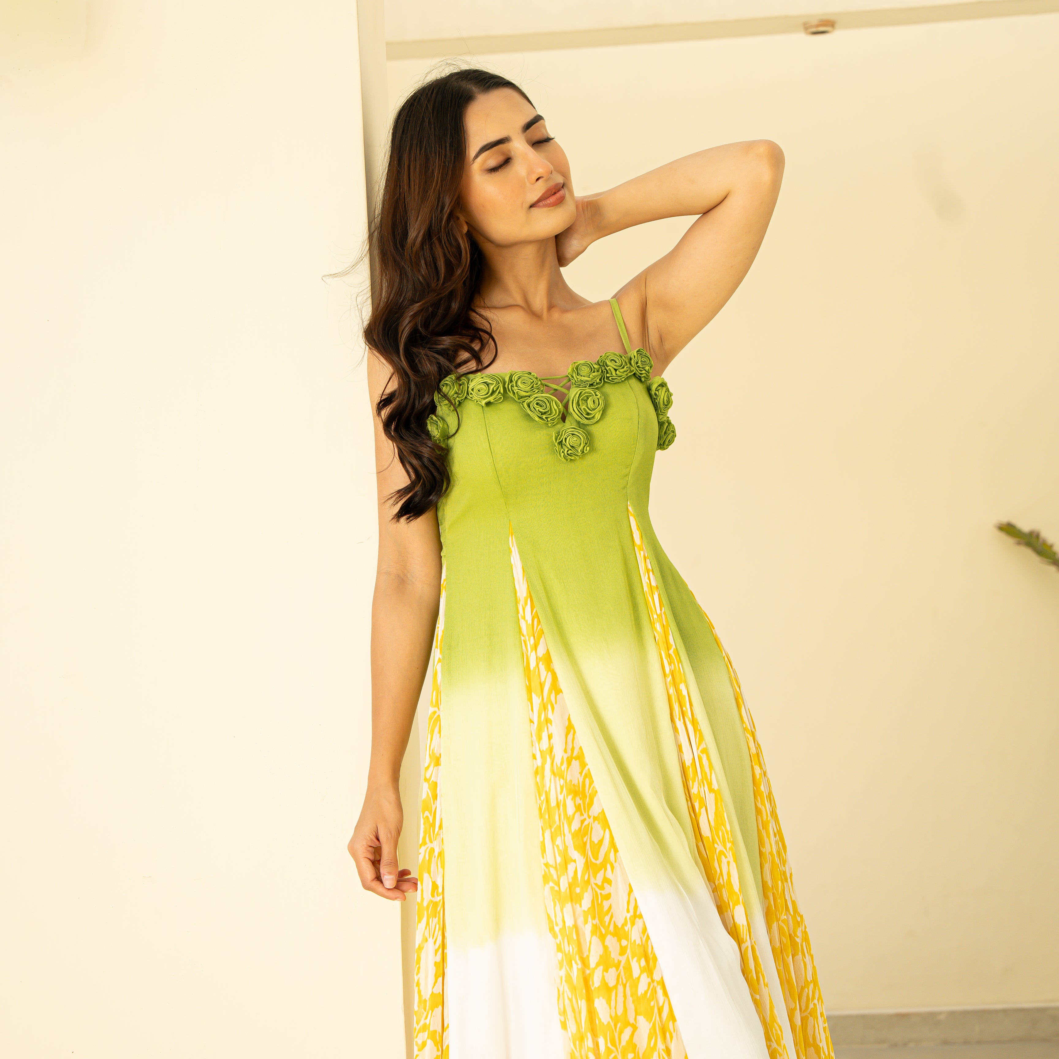 Ceremonial Bloom Long Dress