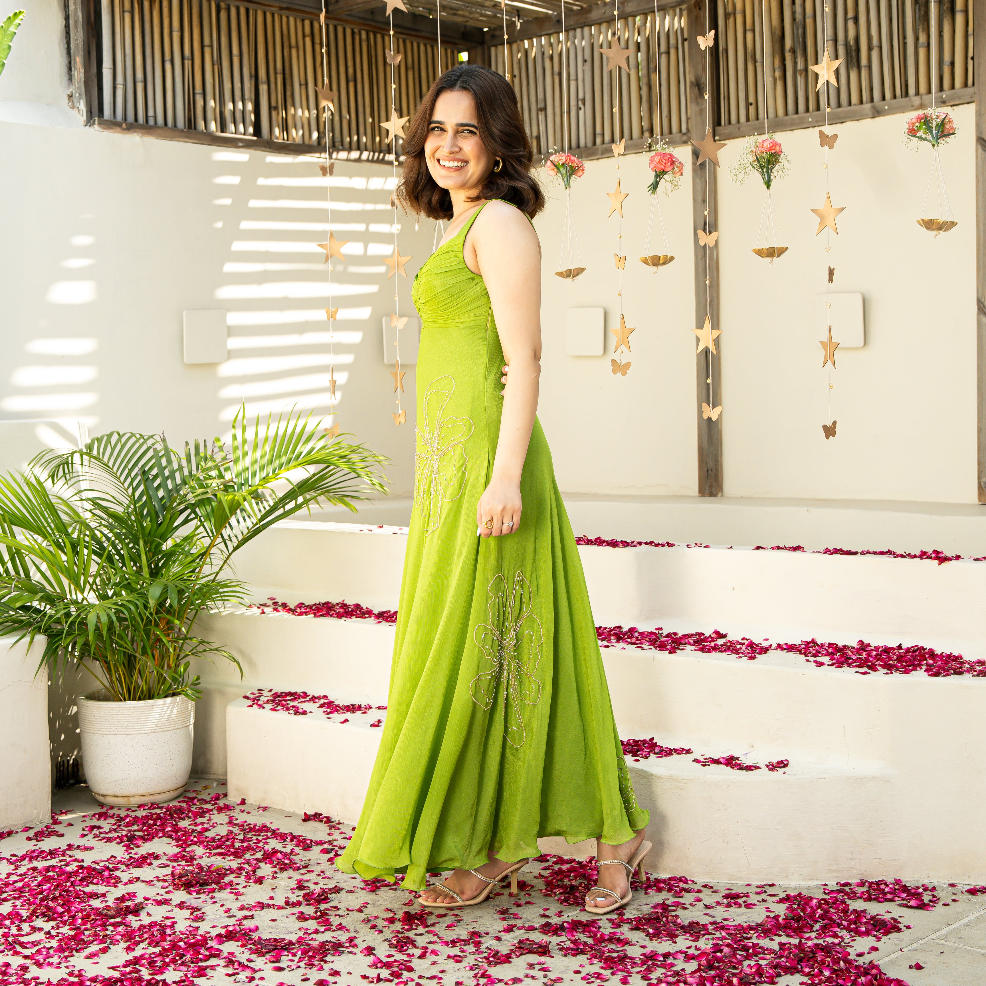 Dewlit Olive Long Dress